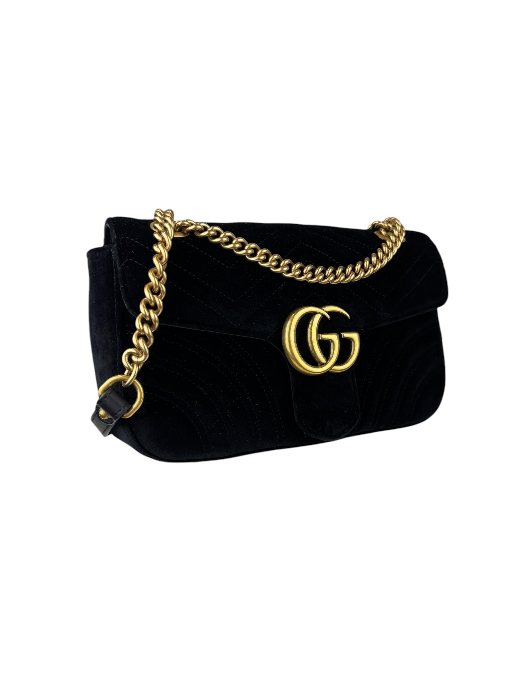 GUCCI VELVET MARMONT BAG