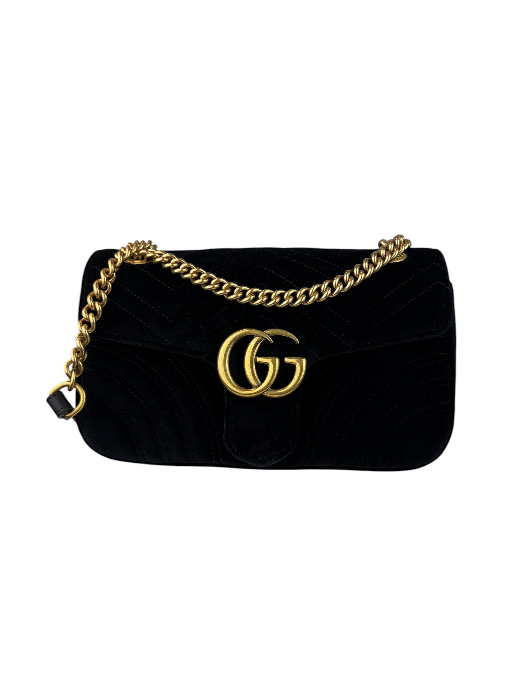 GUCCI VELVET MARMONT BAG