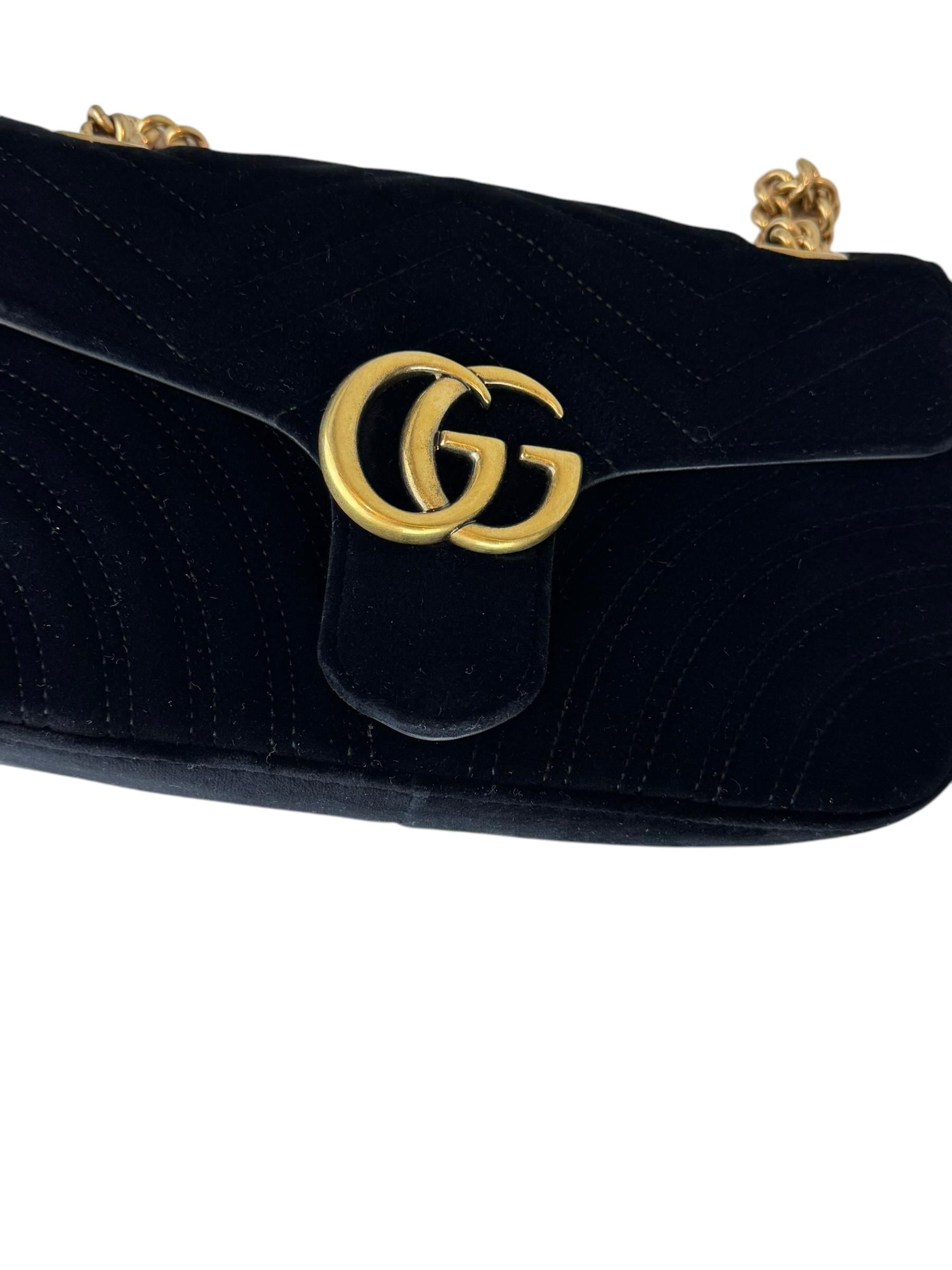 GUCCI VELVET MARMONT BAG