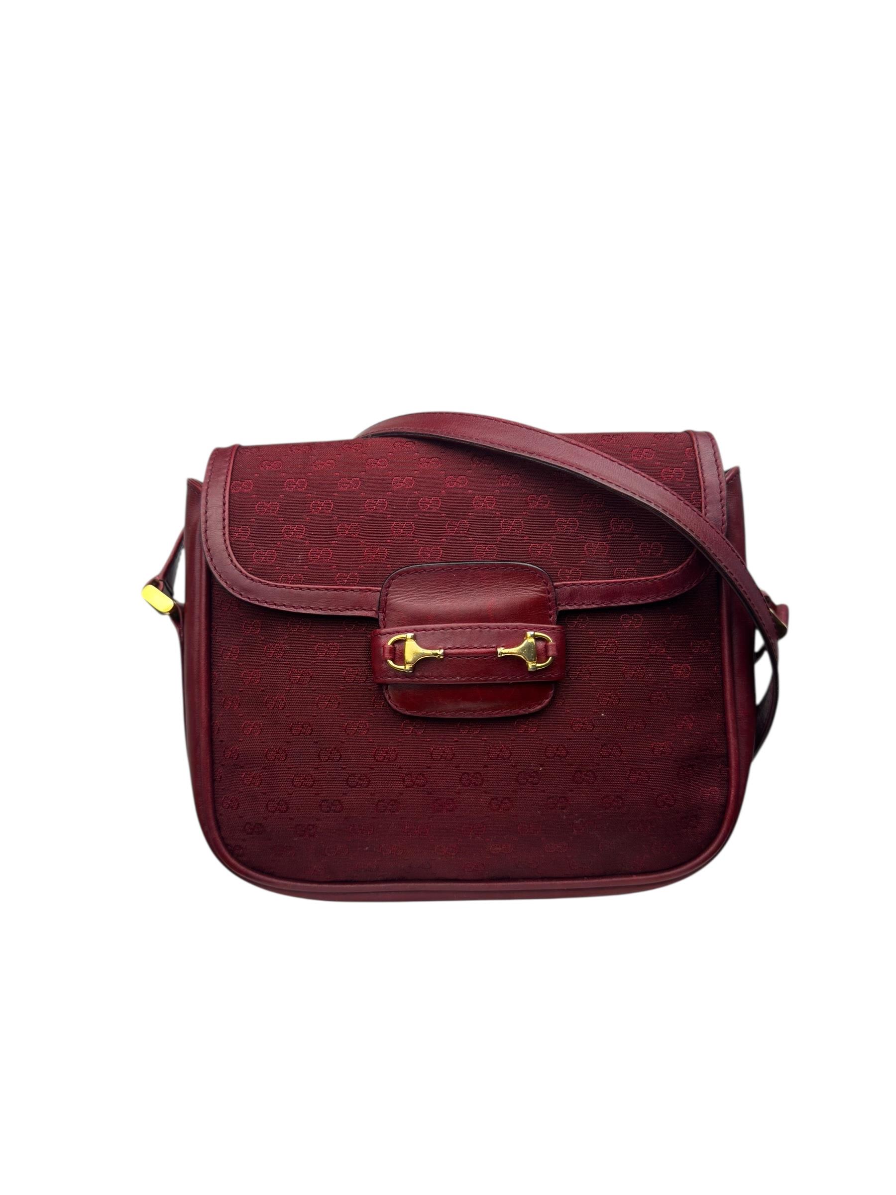 GUCCI VINTAGE GG HORSEBIT BAG