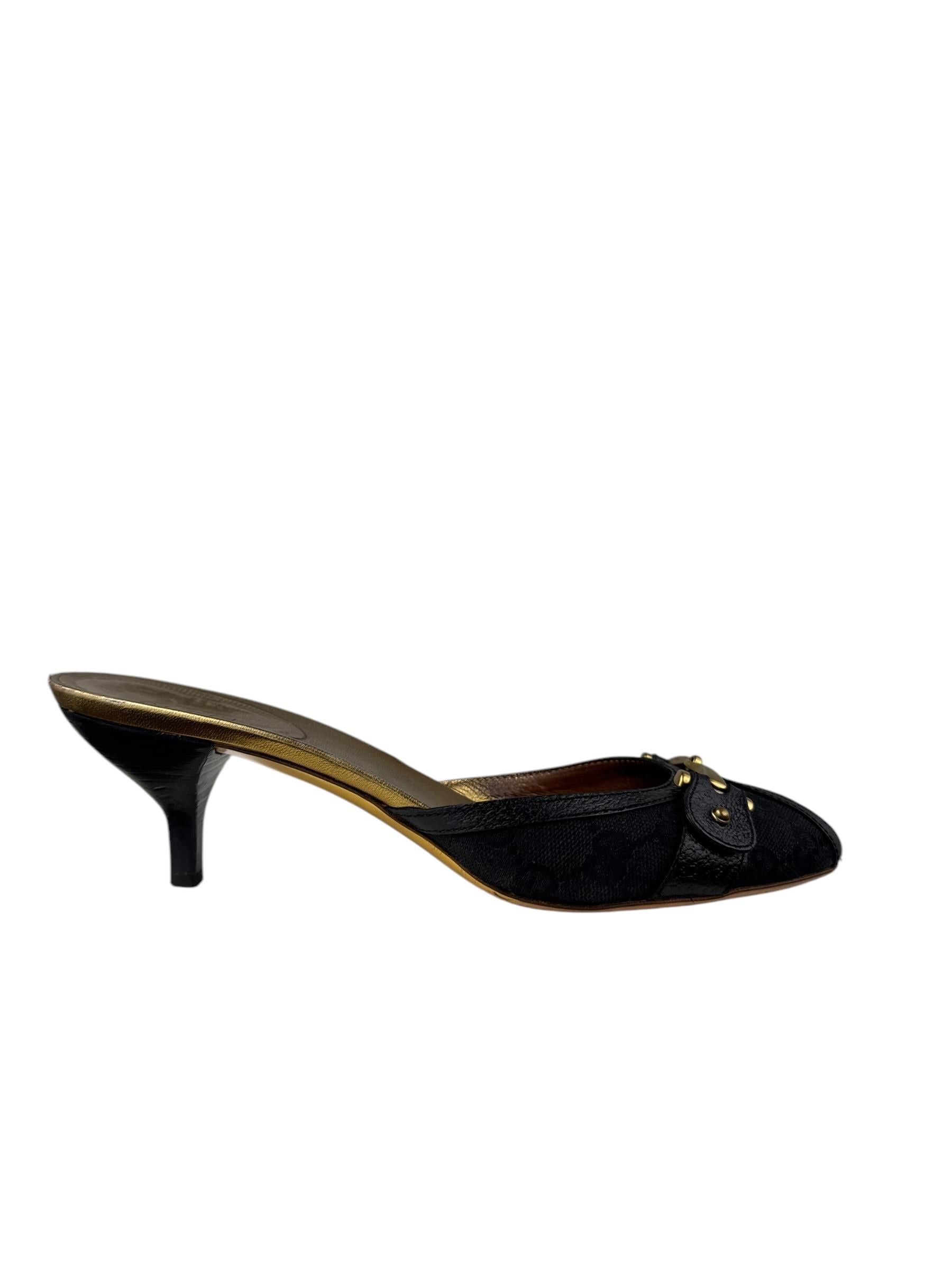 GUCCI VINTAGE MONOGRAM HEELS