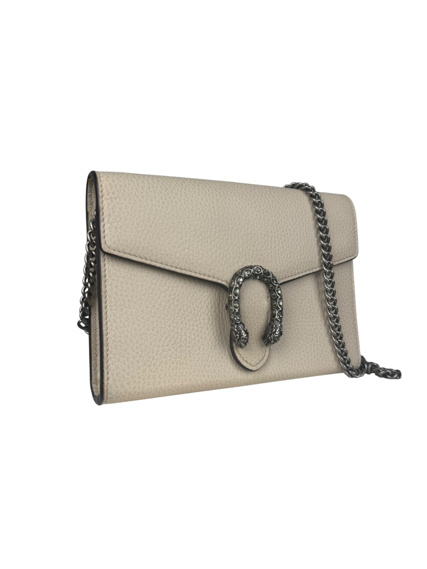 GUCCI WHITE MINI DYNOSIS CAHIN BAG
