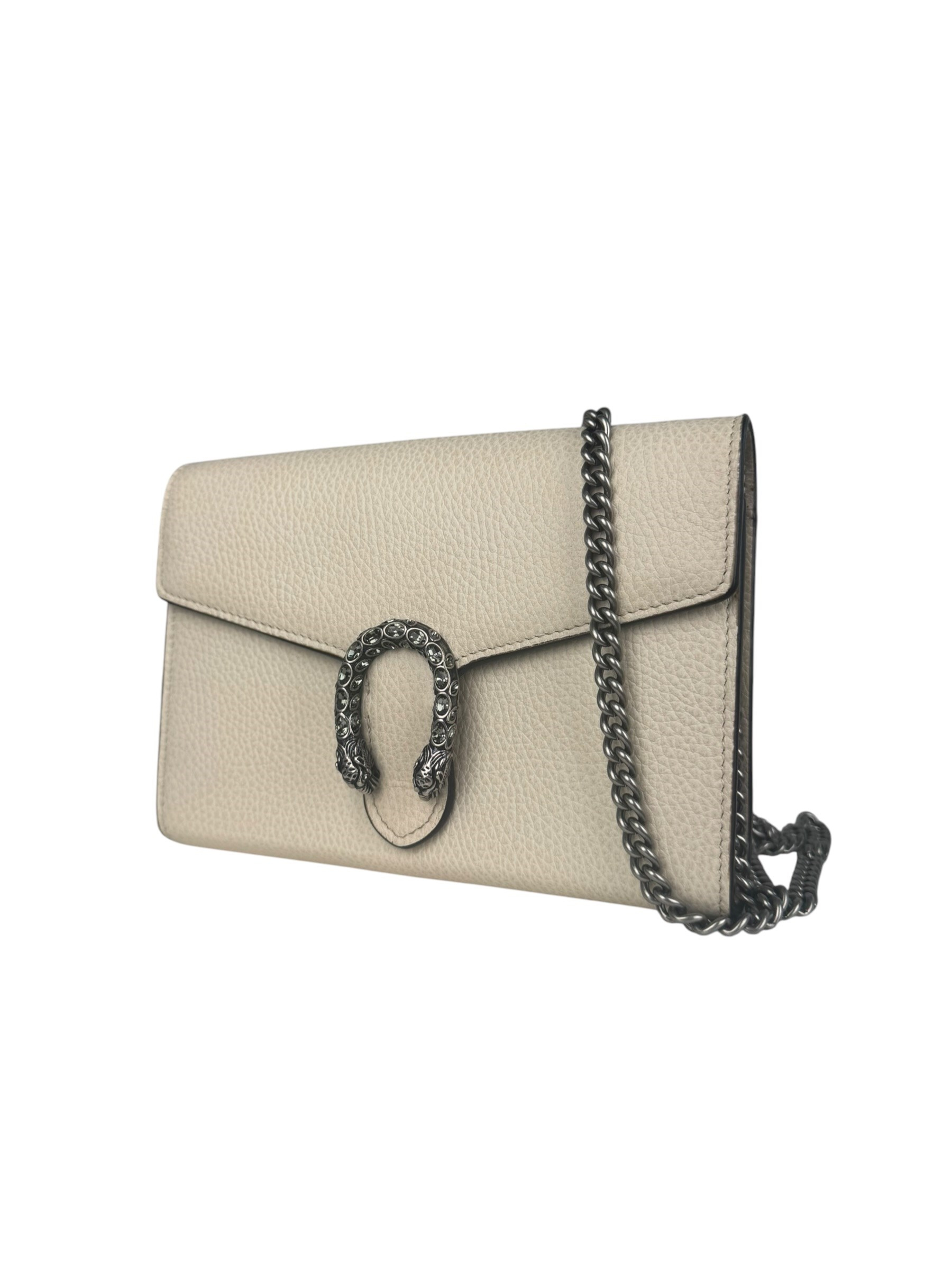 GUCCI WHITE MINI DYNOSIS CAHIN BAG
