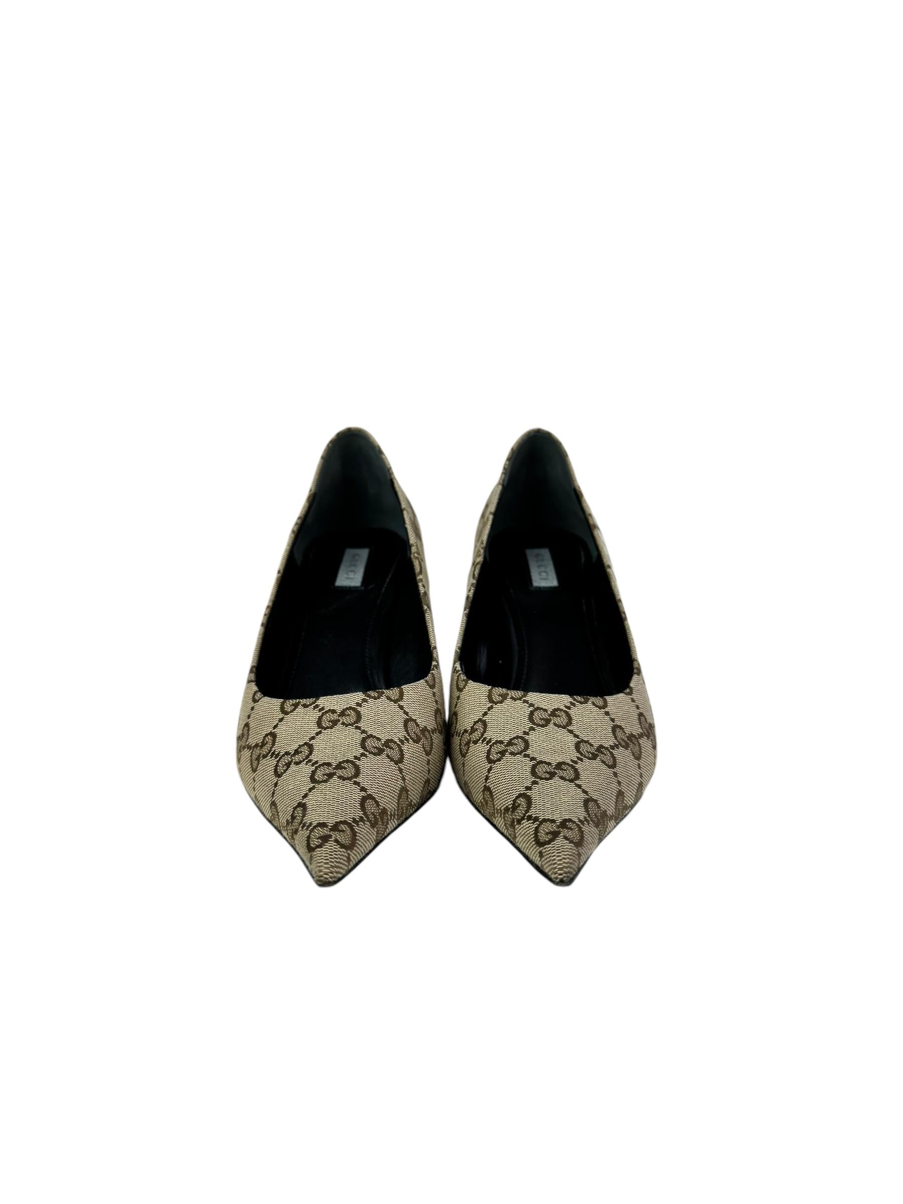 GUCCIxBALENCIGA GG CANVAS PUMPS