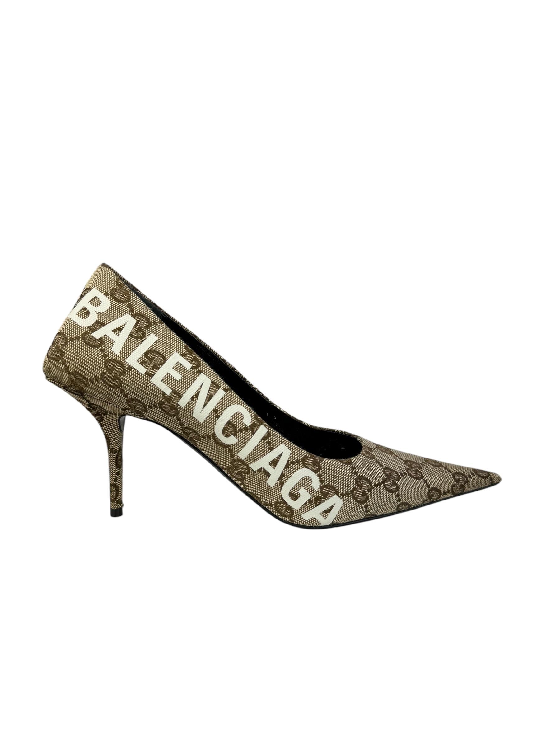 GUCCIxBALENCIGA GG CANVAS PUMPS
