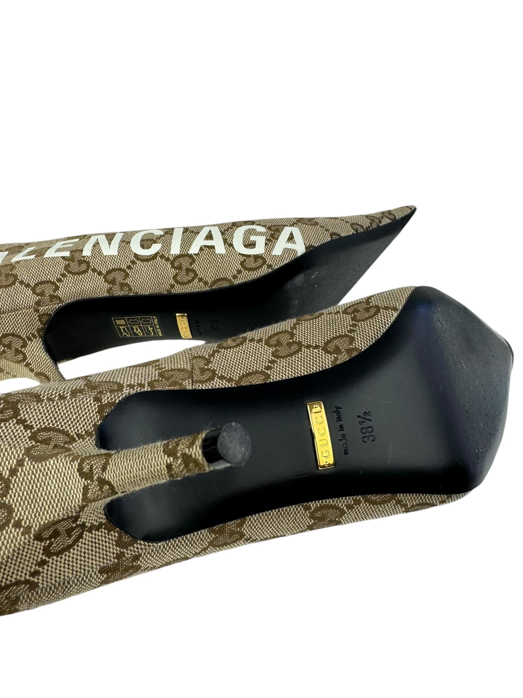 GUCCIxBALENCIGA GG CANVAS PUMPS