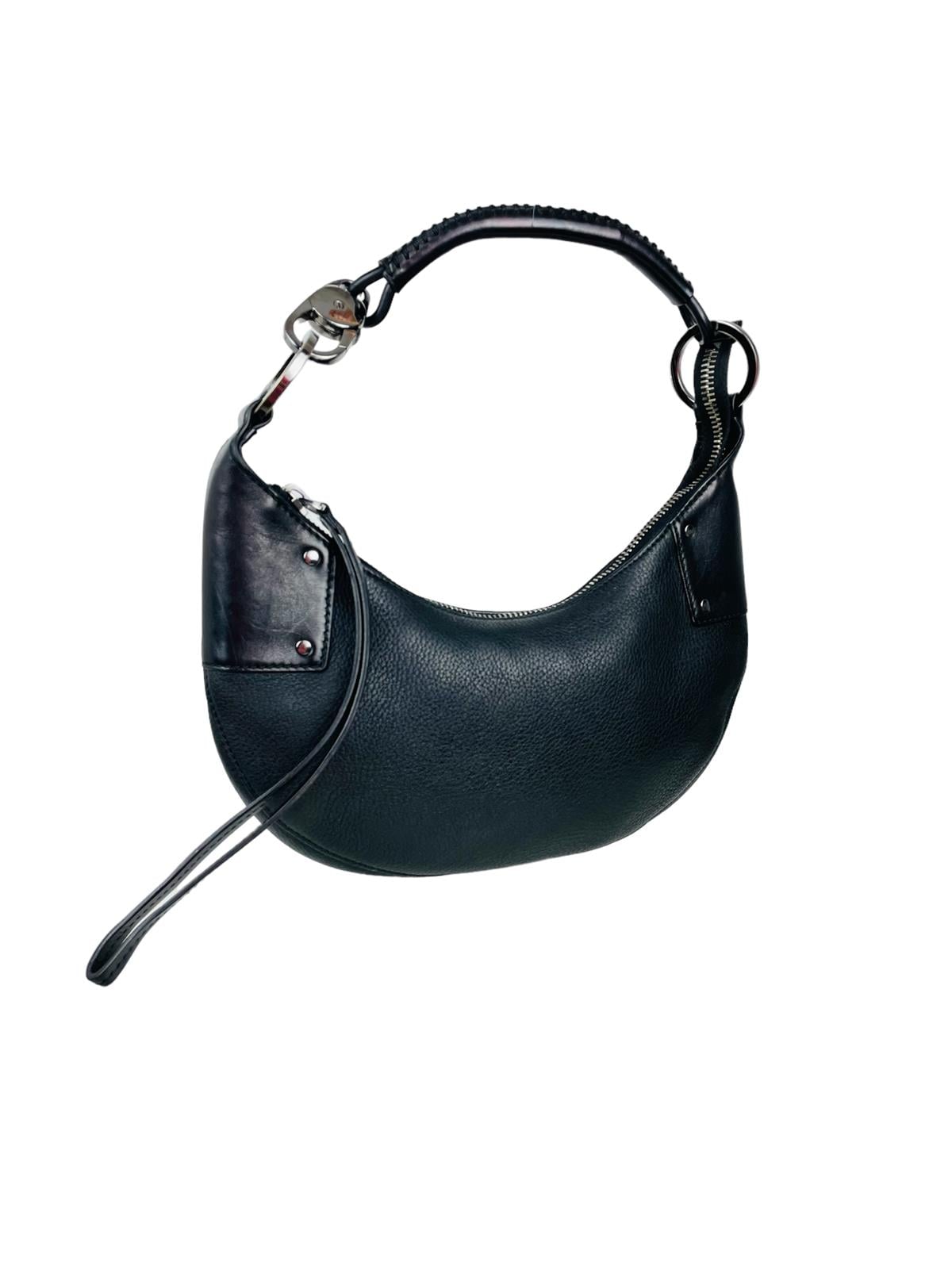 HALFMOON LEATHER SHOULDER BAG