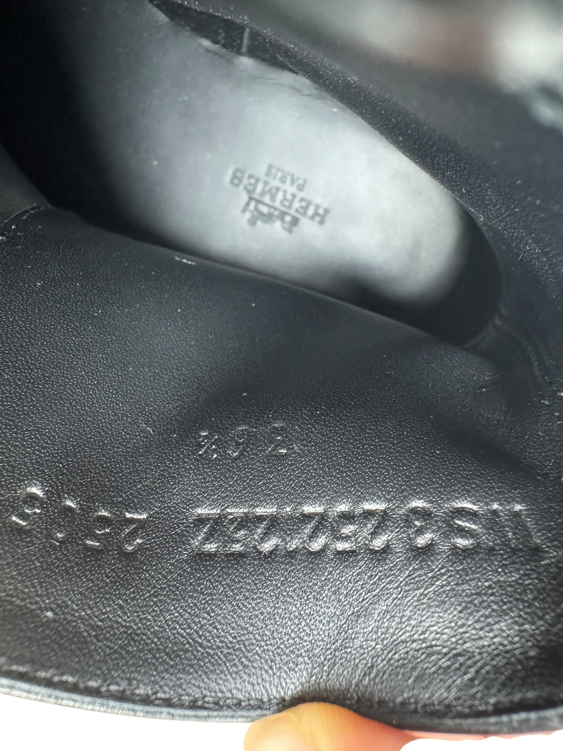 HERMES BLACK LEATHER JEFF ANKLE BOOTS