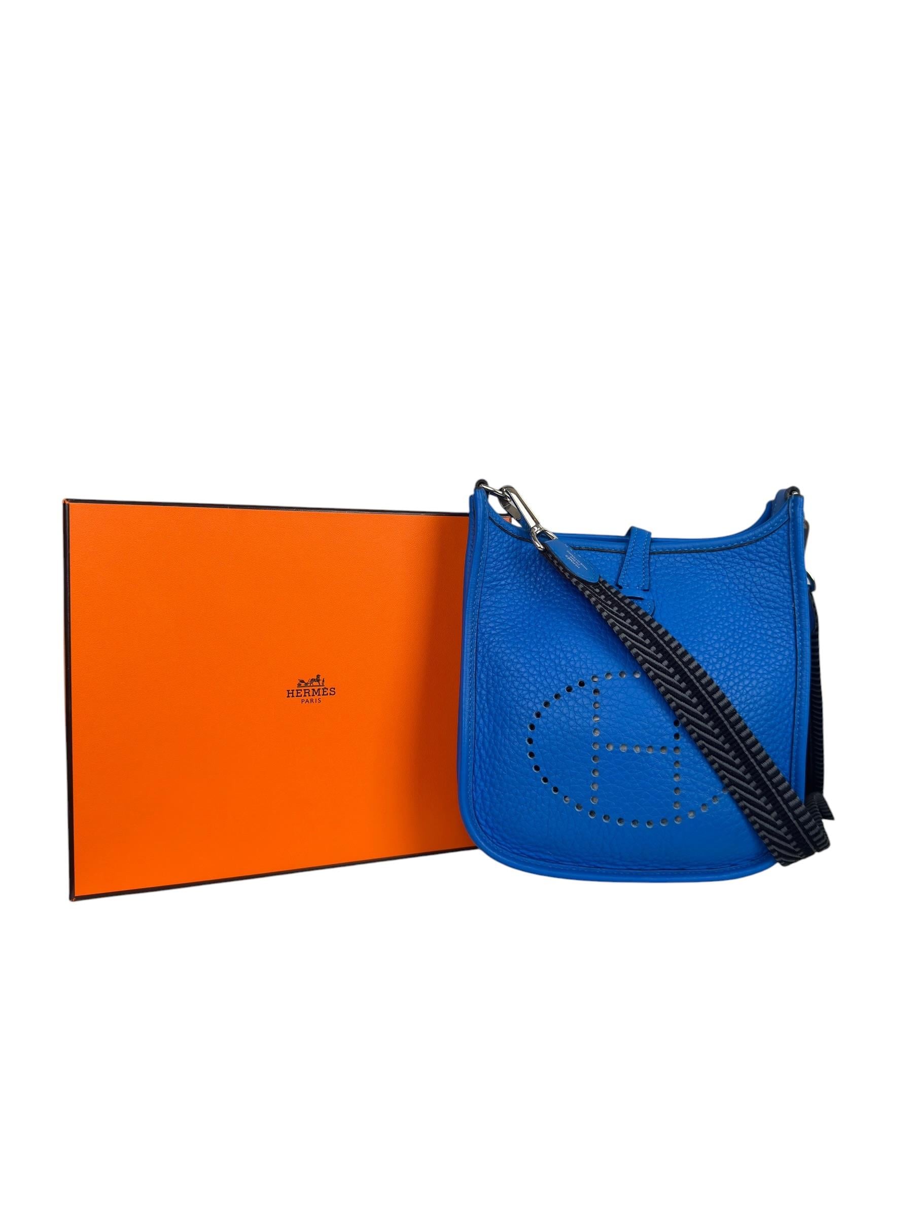 HERMES CLEMENCE LEATHER EVELYNE MINI 16 BAG