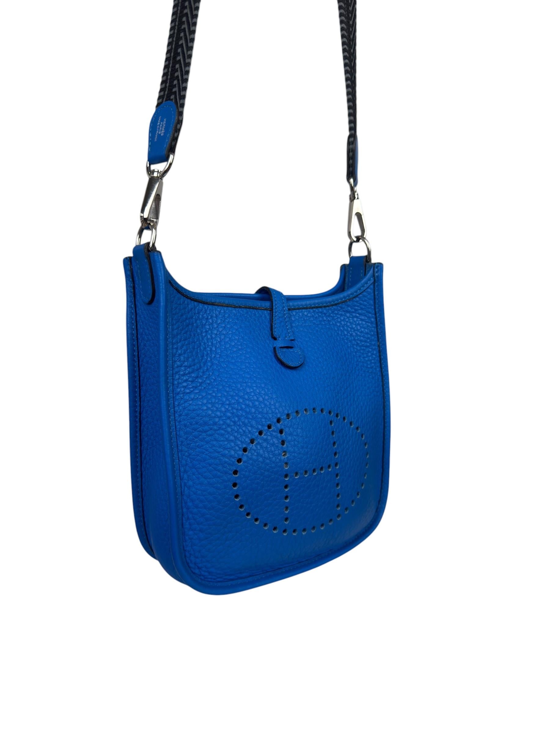 HERMES CLEMENCE LEATHER EVELYNE MINI 16 BAG