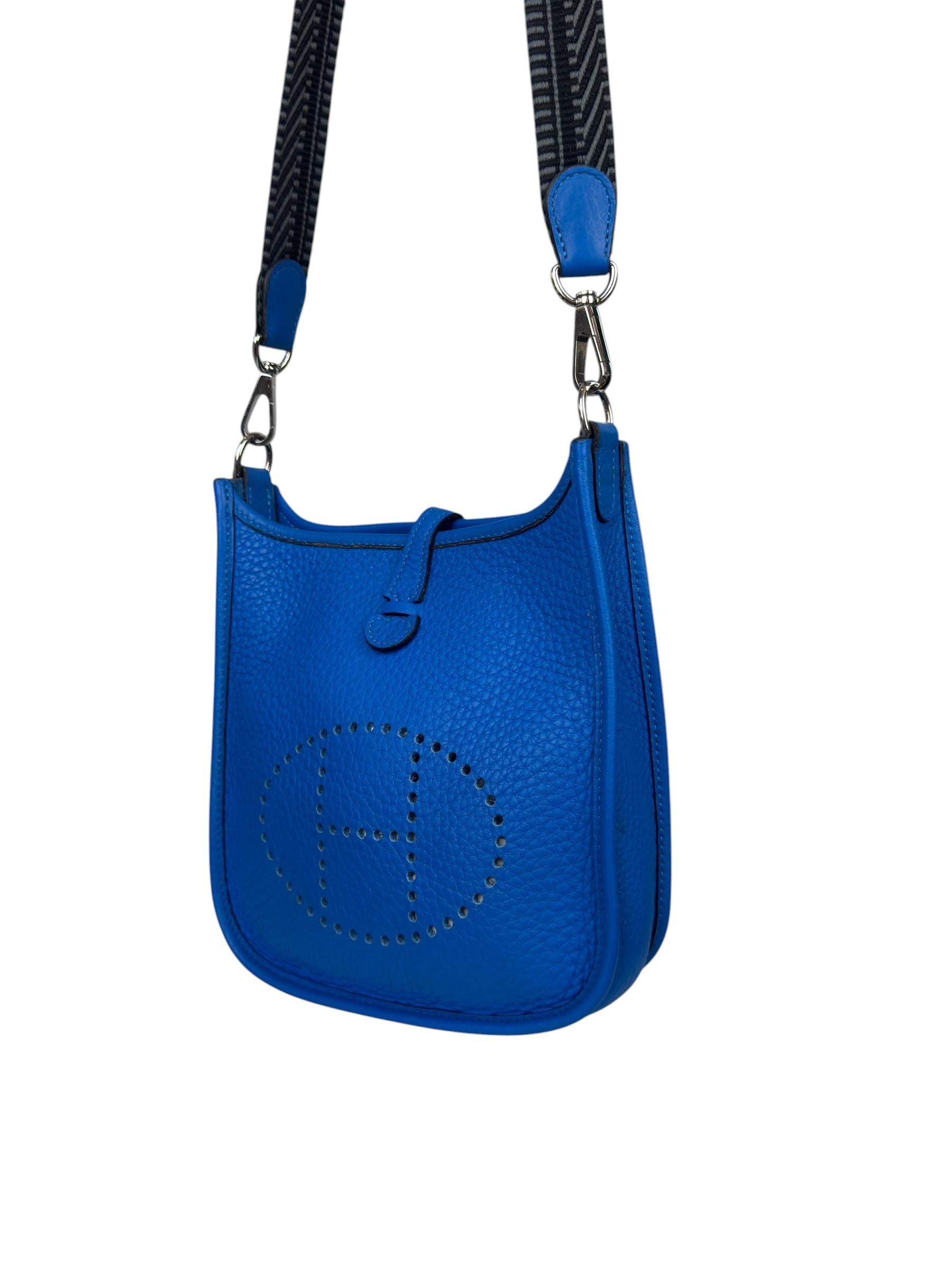 HERMES CLEMENCE LEATHER EVELYNE MINI 16 BAG