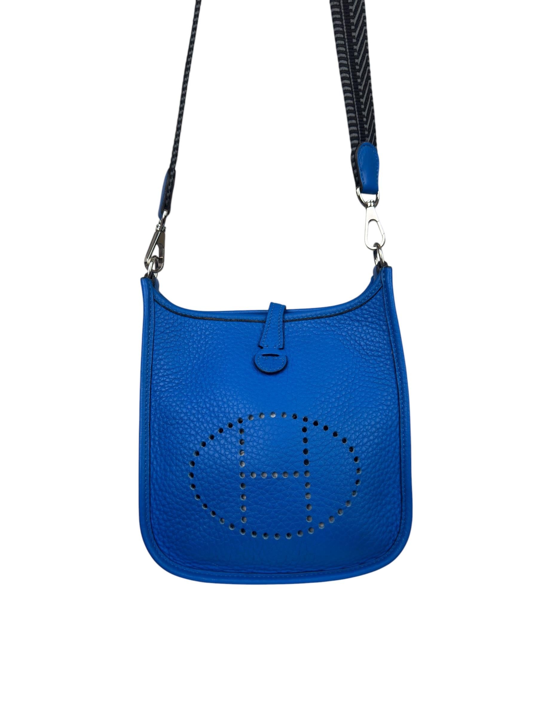 HERMES CLEMENCE LEATHER EVELYNE MINI 16 BAG