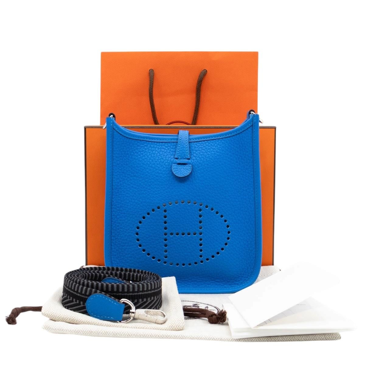 HERMES CLEMENCE LEATHER EVELYNE MINI 16 BAG
