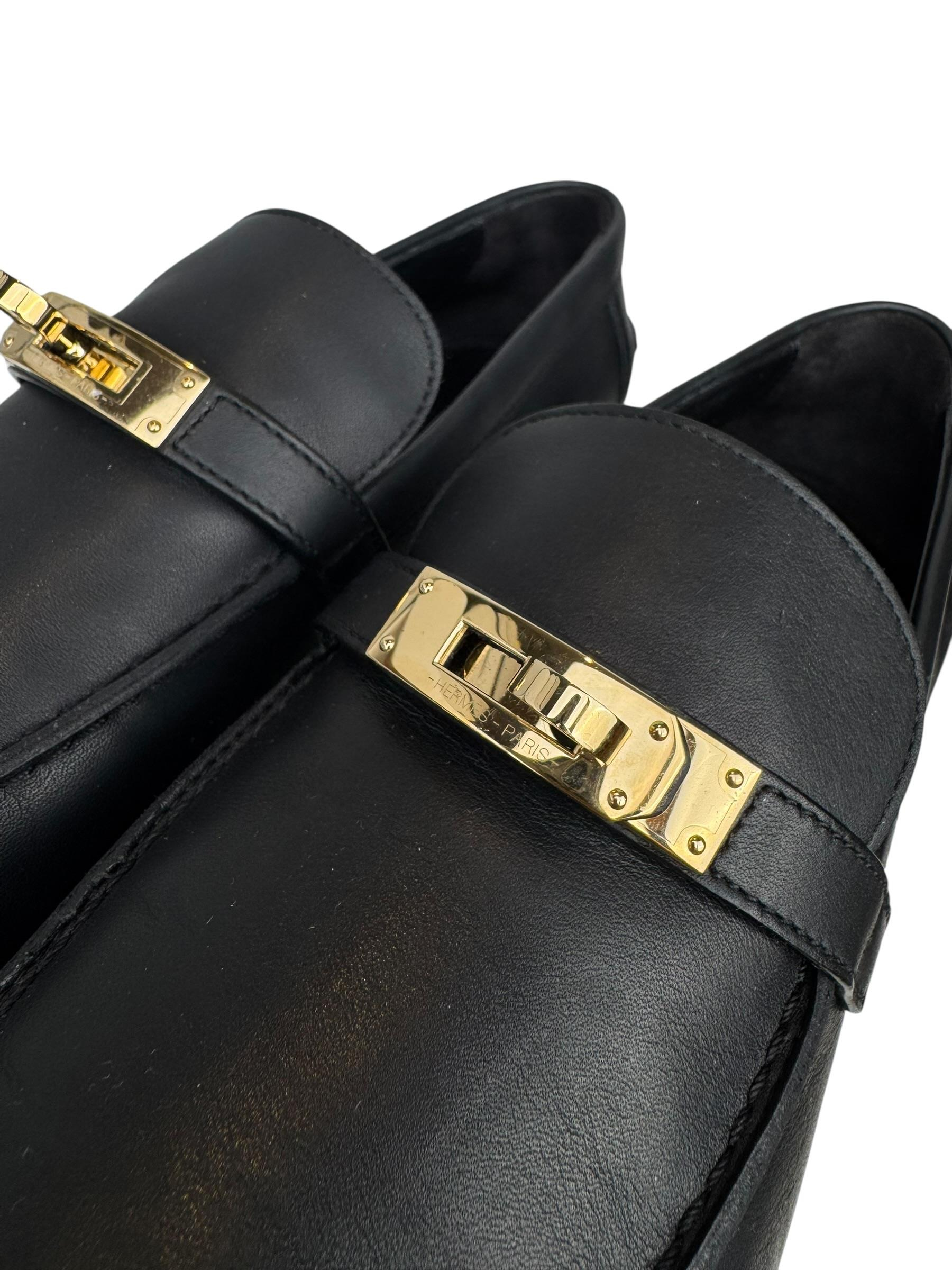 HERMES LEATHER KELLY LOAFER