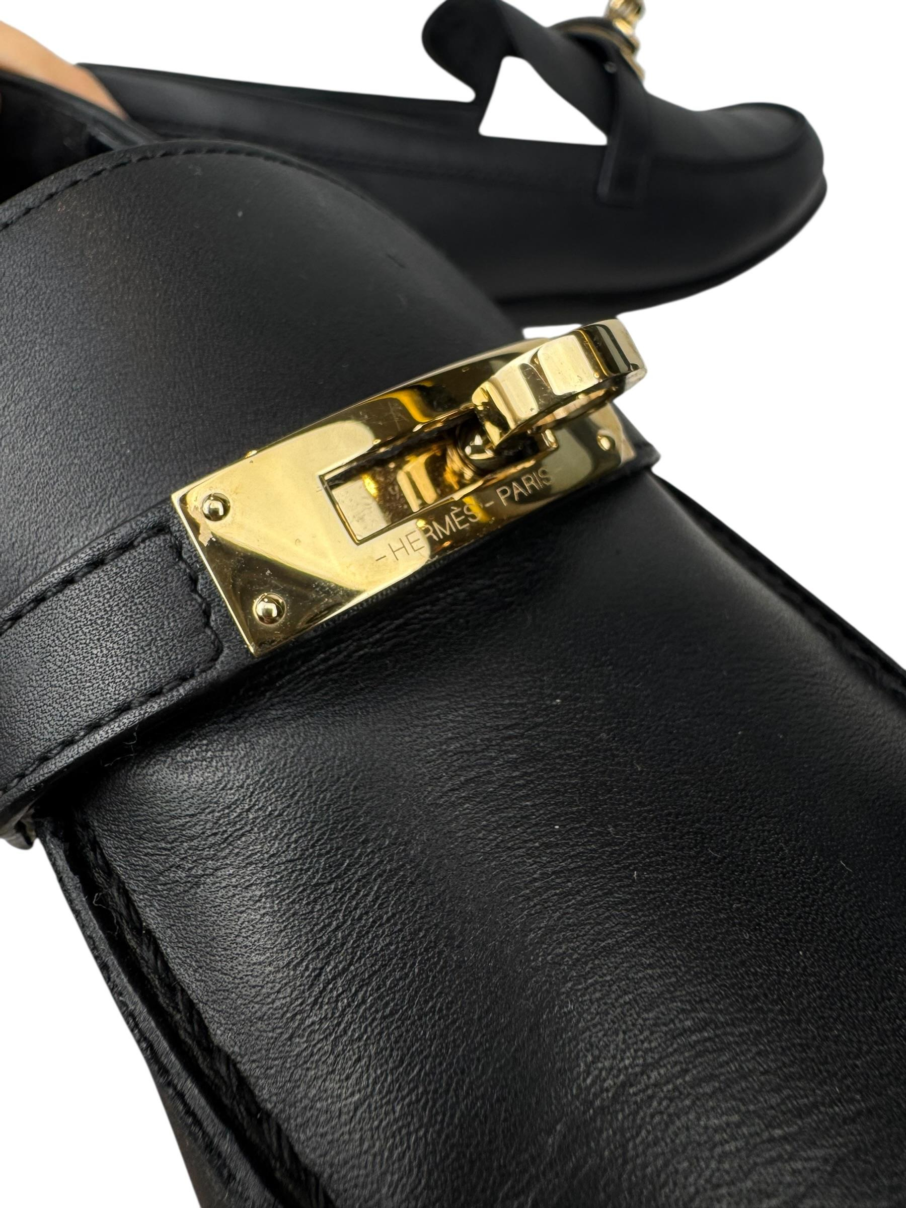 HERMES LEATHER KELLY LOAFER