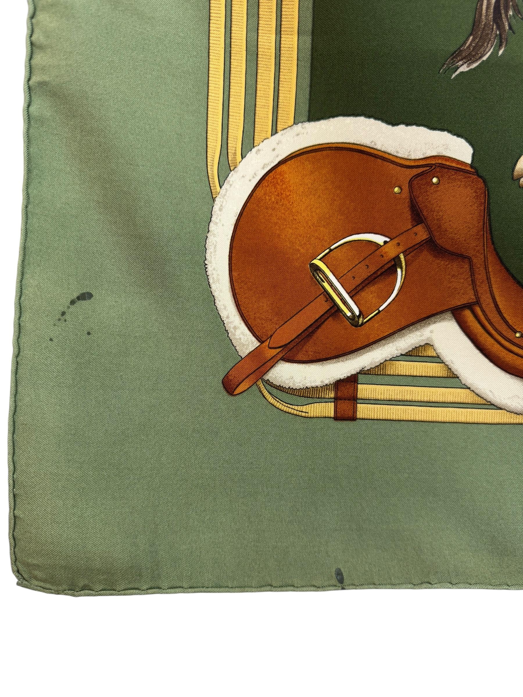 HERMES SILK CARRE 90 JUMPING SCARF