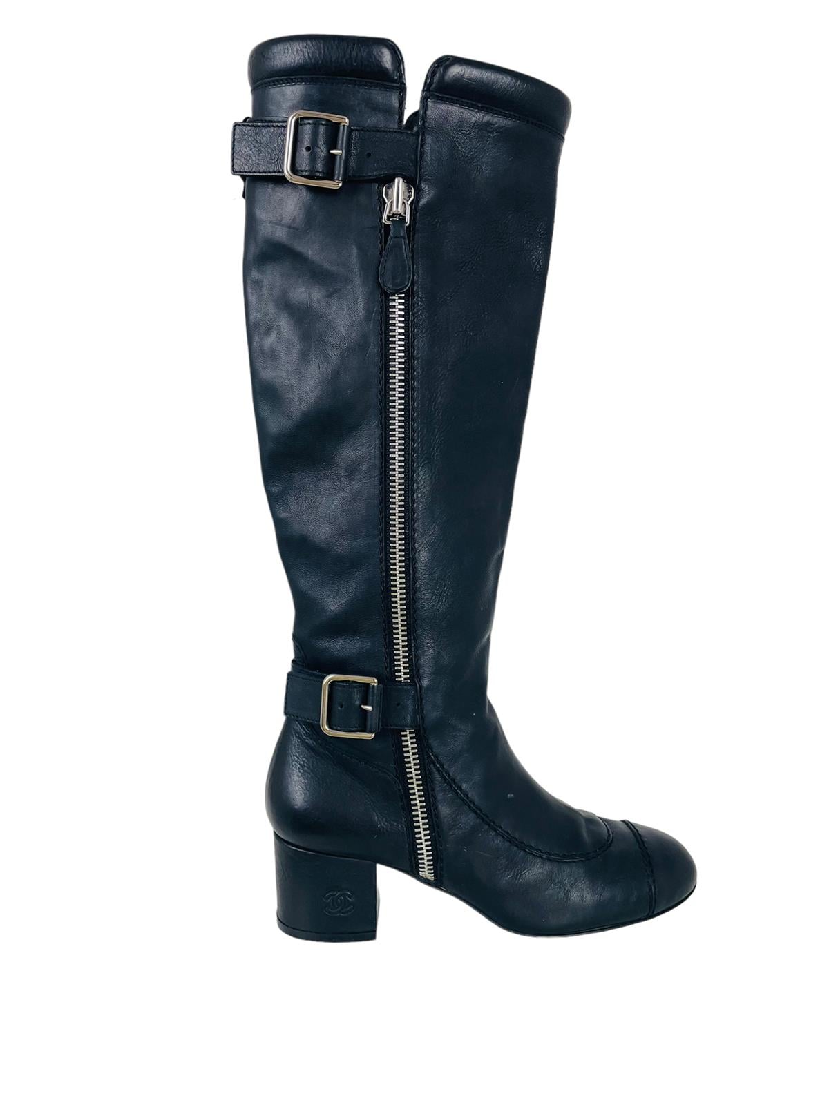 HIGH KNEE LEATHER BOOTS