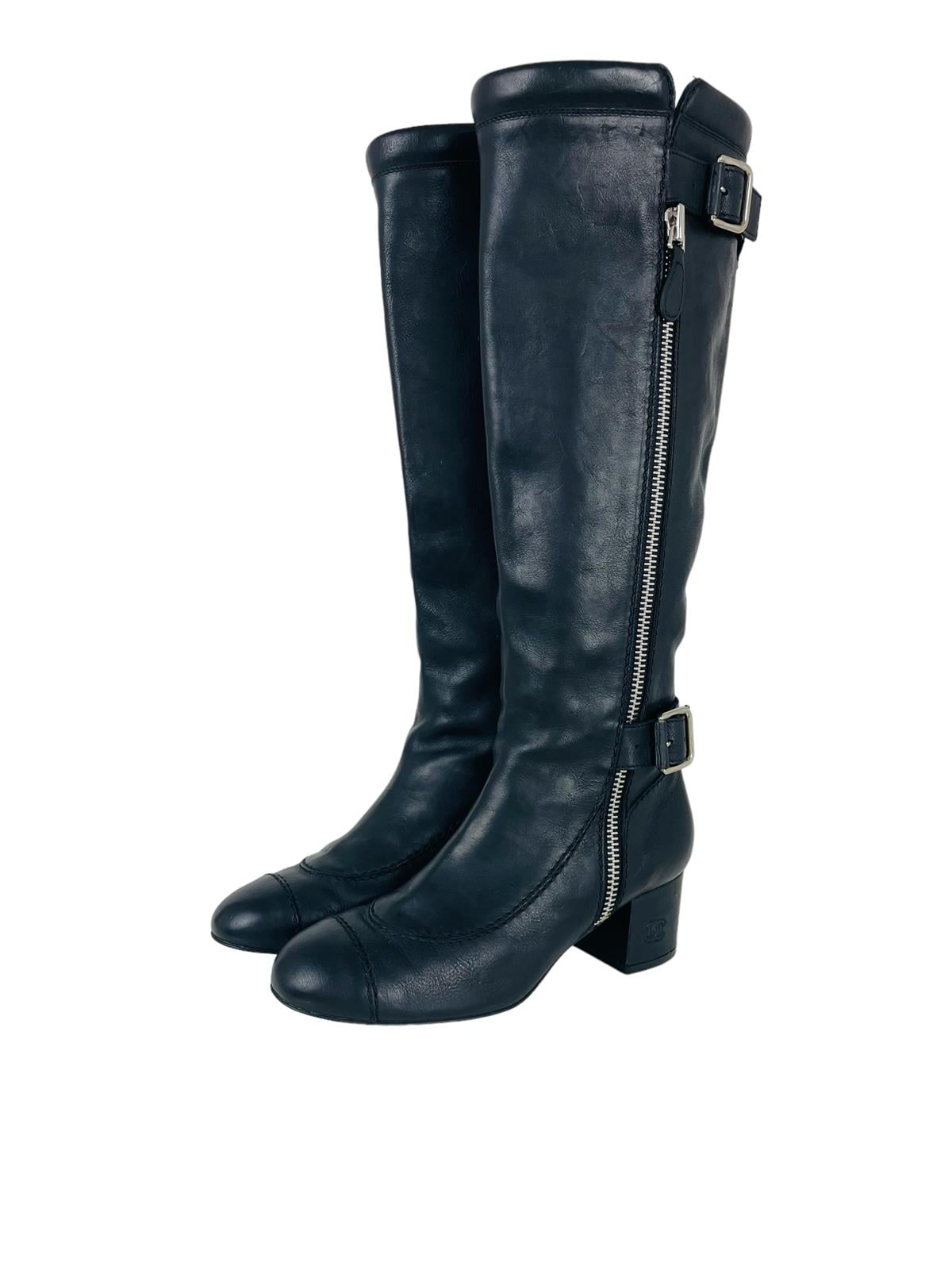 HIGH KNEE LEATHER BOOTS