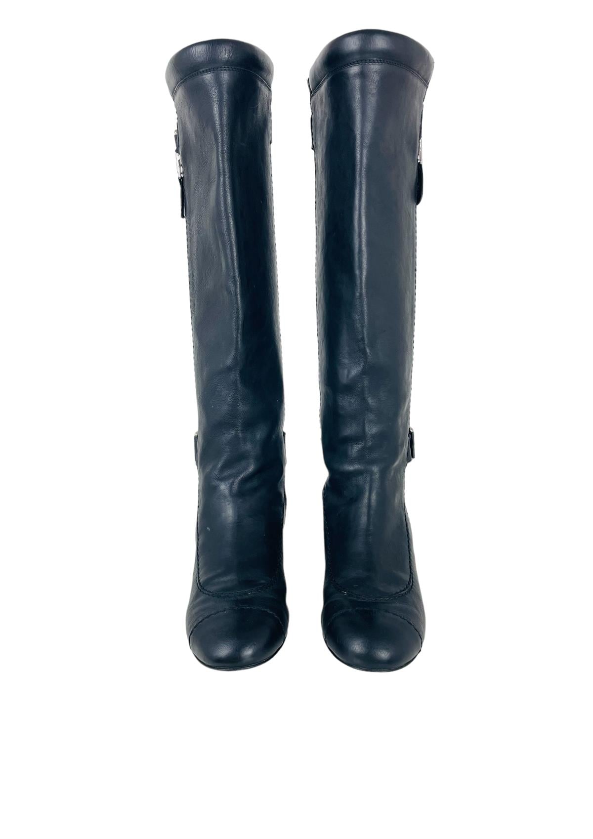 HIGH KNEE LEATHER BOOTS