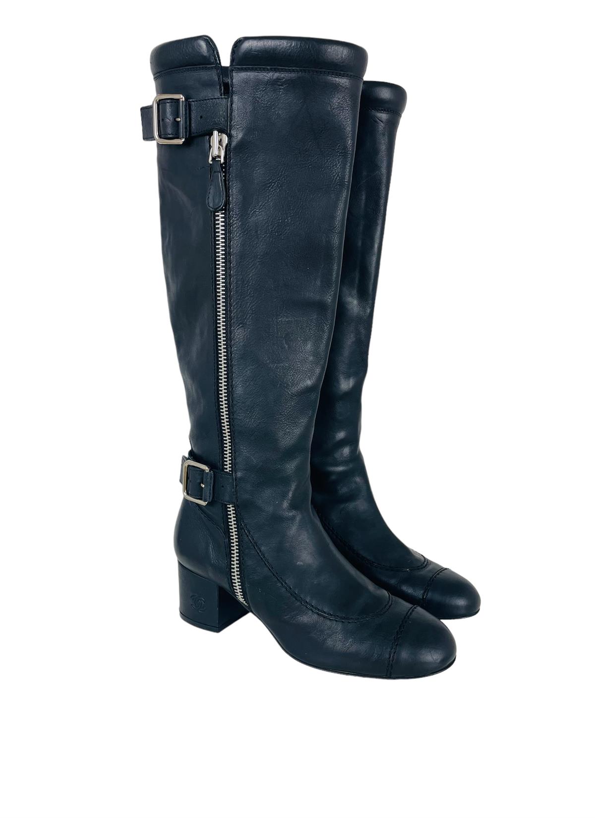 HIGH KNEE LEATHER BOOTS