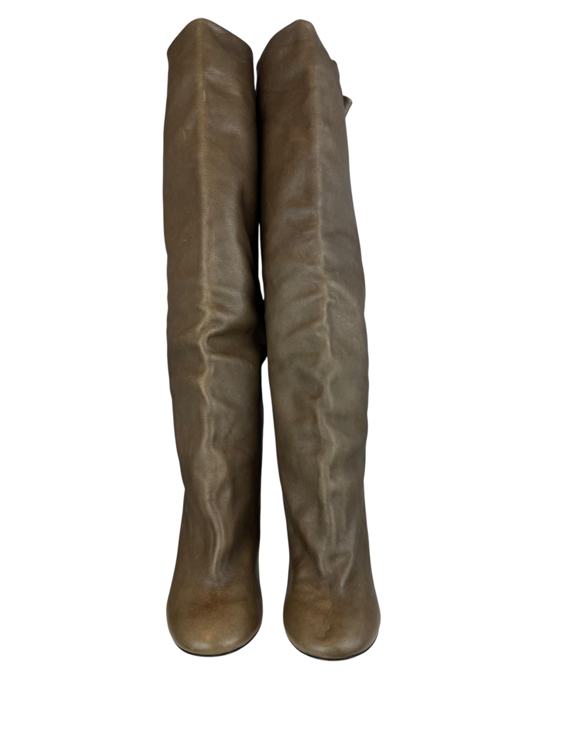 ISABEL MARANT MINK OVER KNEE BOOTS