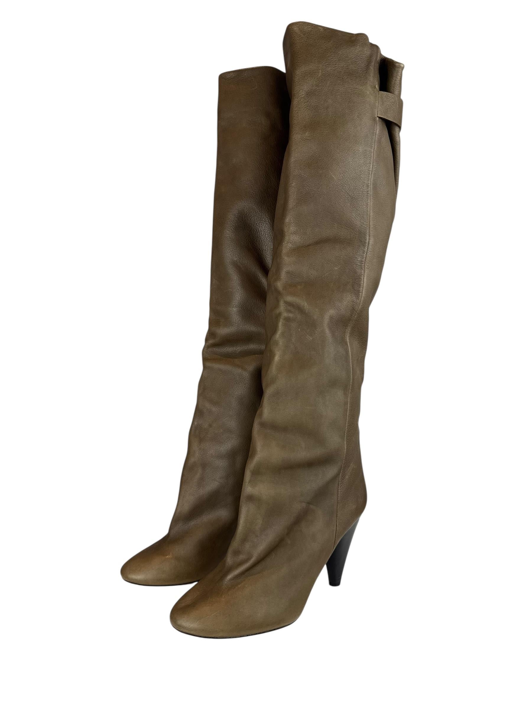 ISABEL MARANT MINK OVER KNEE BOOTS