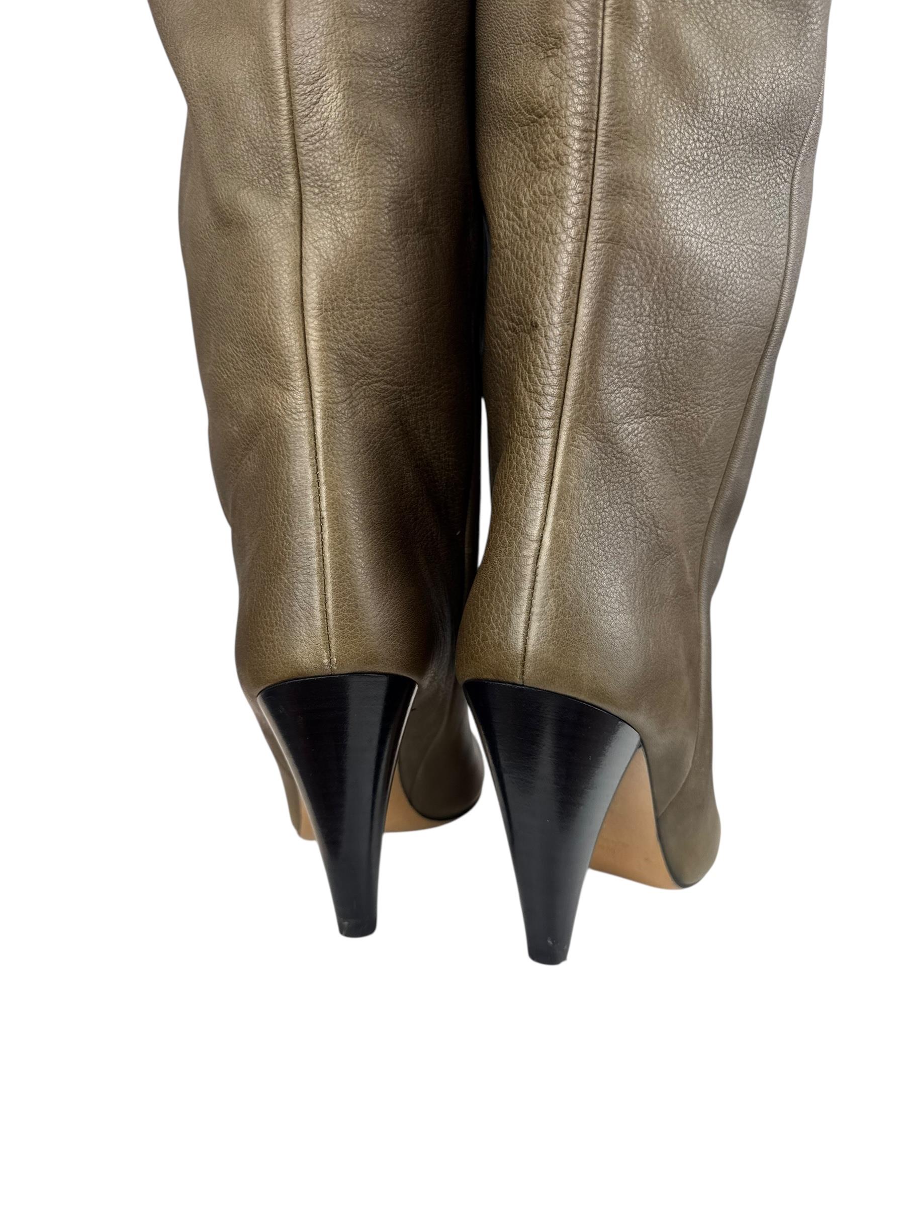 ISABEL MARANT MINK OVER KNEE BOOTS