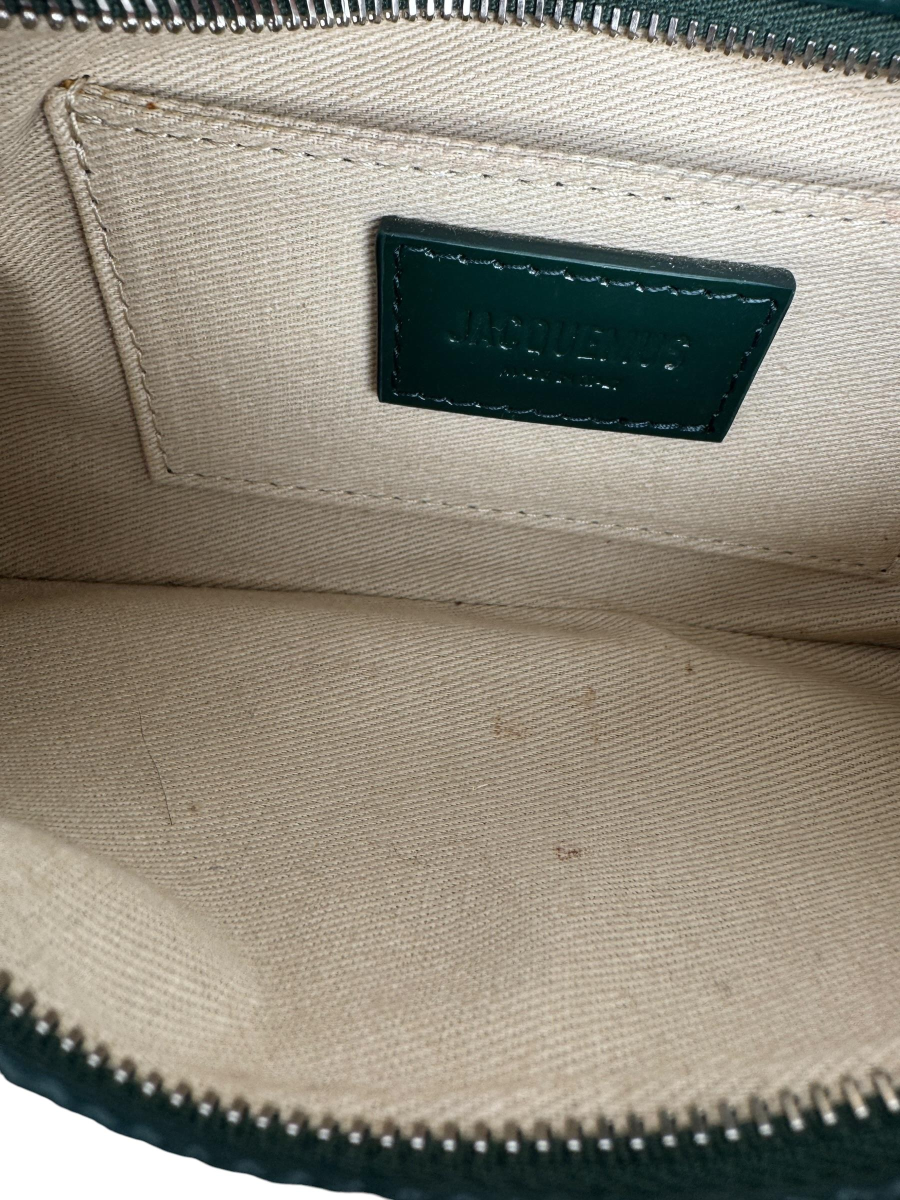 JACQUEMUS BISOU PERLE DARK GREEN SHOULDER BAG