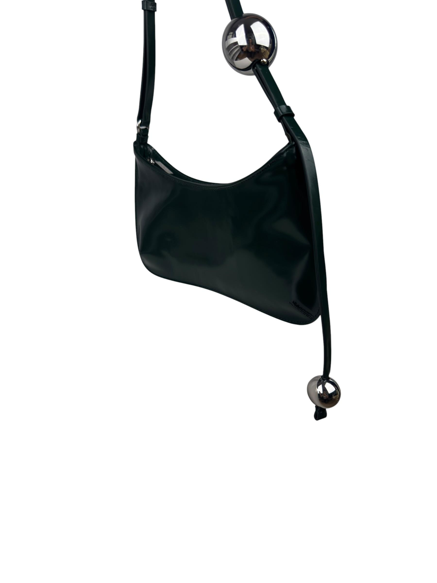 JACQUEMUS BISOU PERLE DARK GREEN SHOULDER BAG