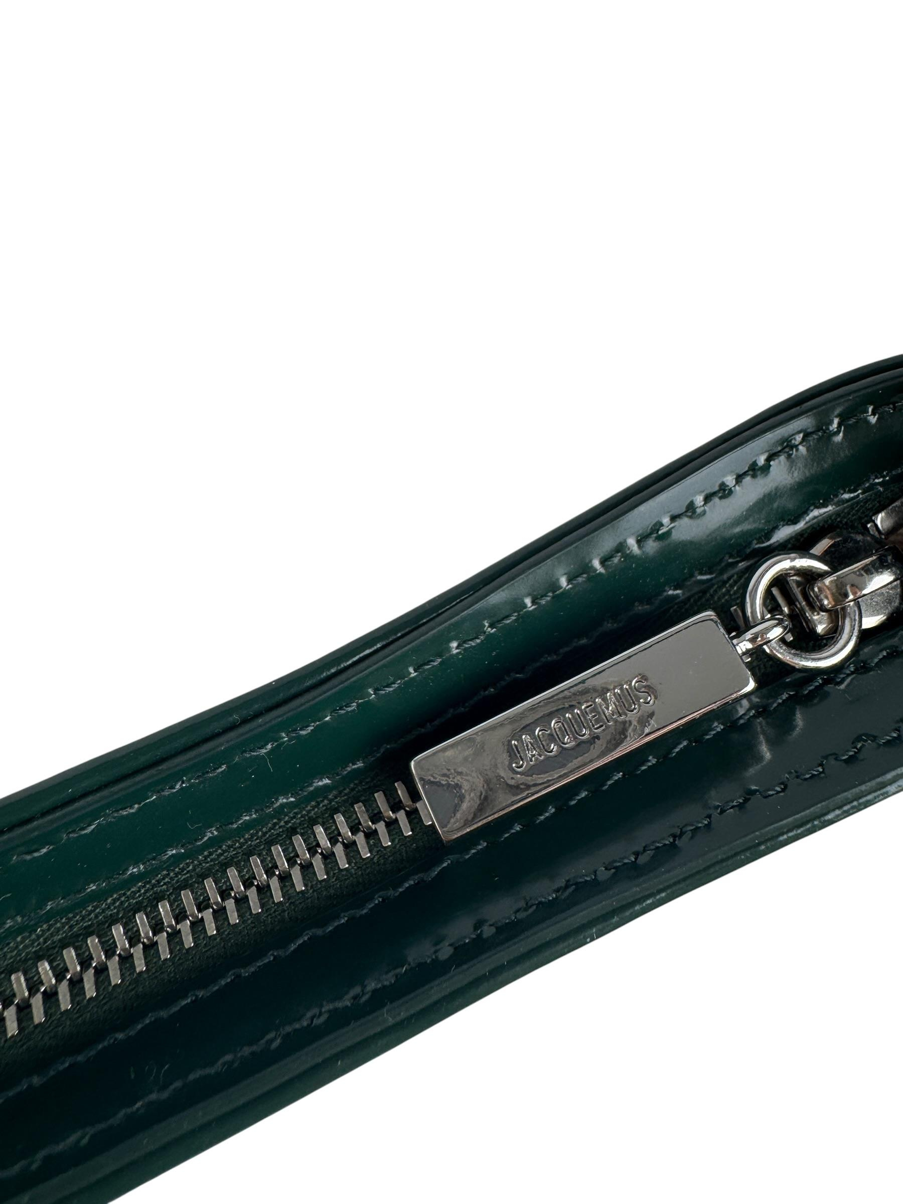 JACQUEMUS BISOU PERLE DARK GREEN SHOULDER BAG
