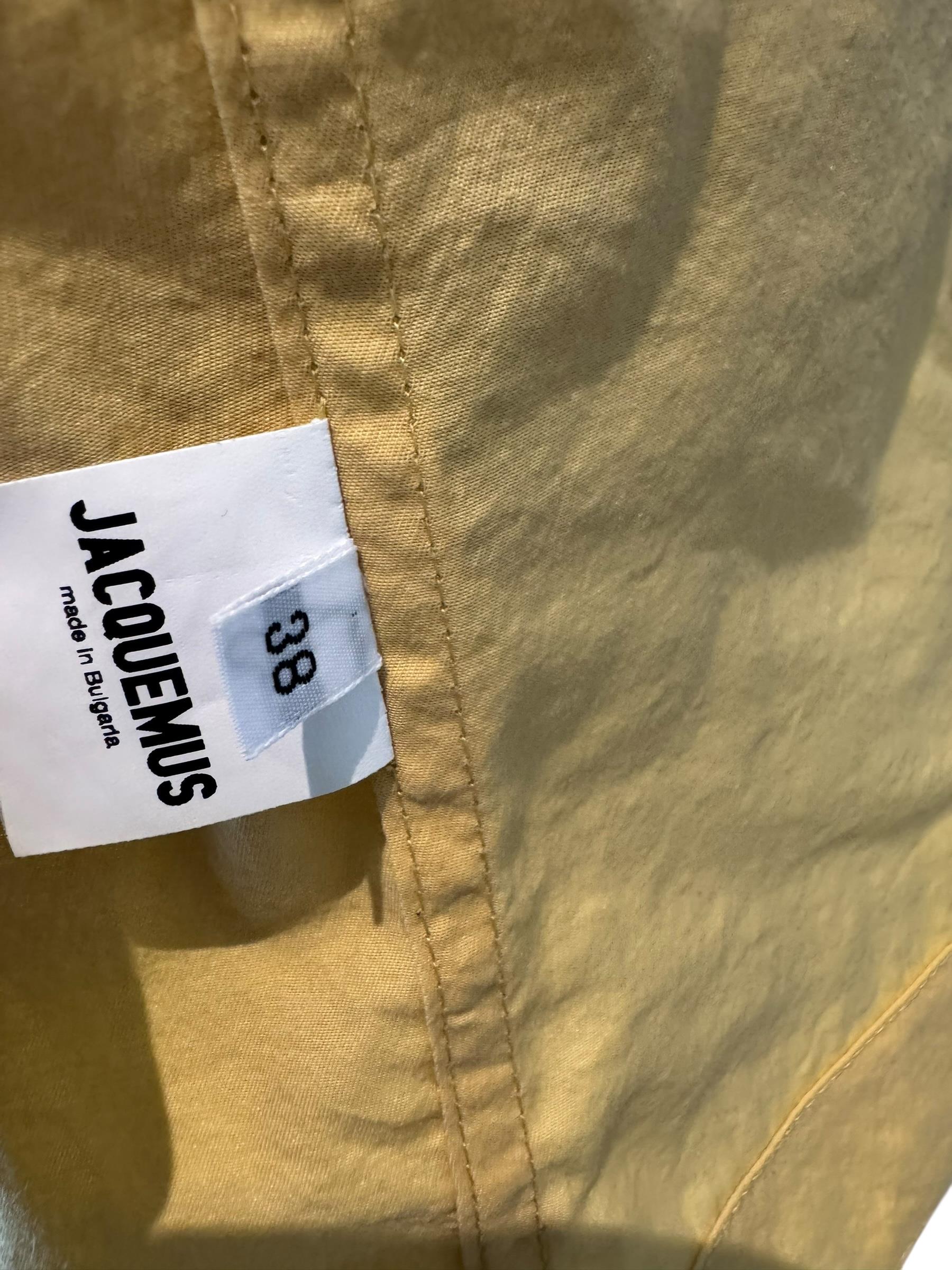 JACQUEMUS COTTON CROPPED SHIRT