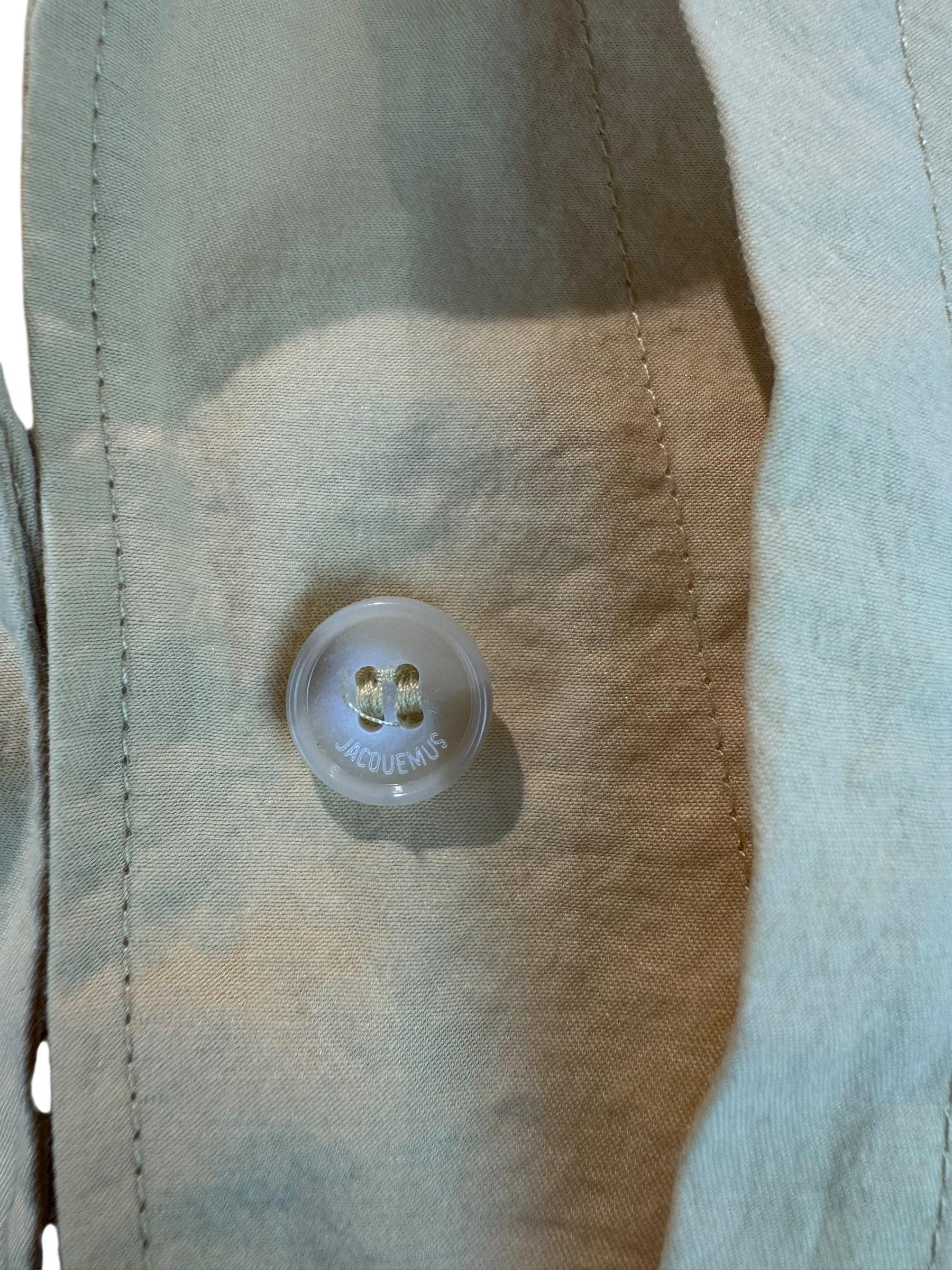 JACQUEMUS COTTON CROPPED SHIRT