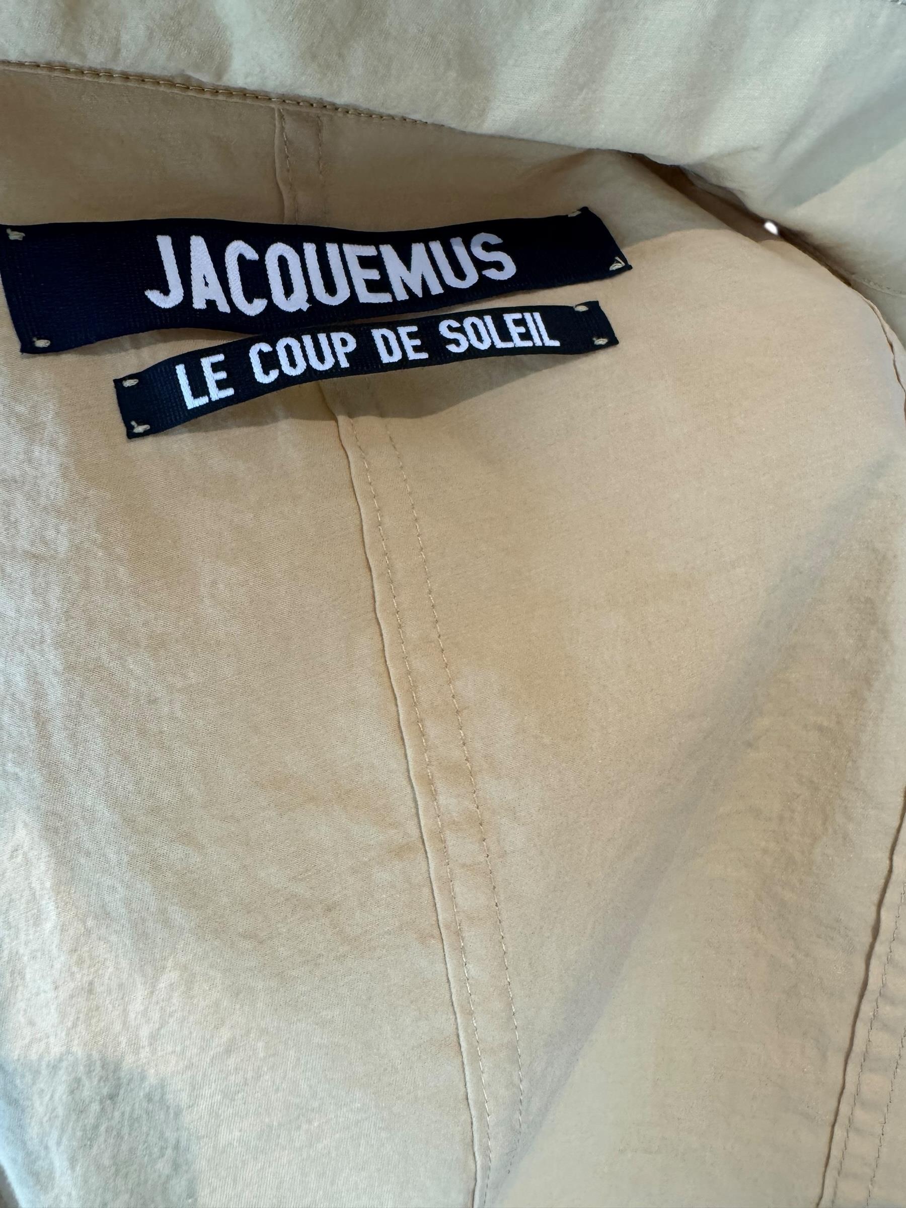 JACQUEMUS COTTON CROPPED SHIRT