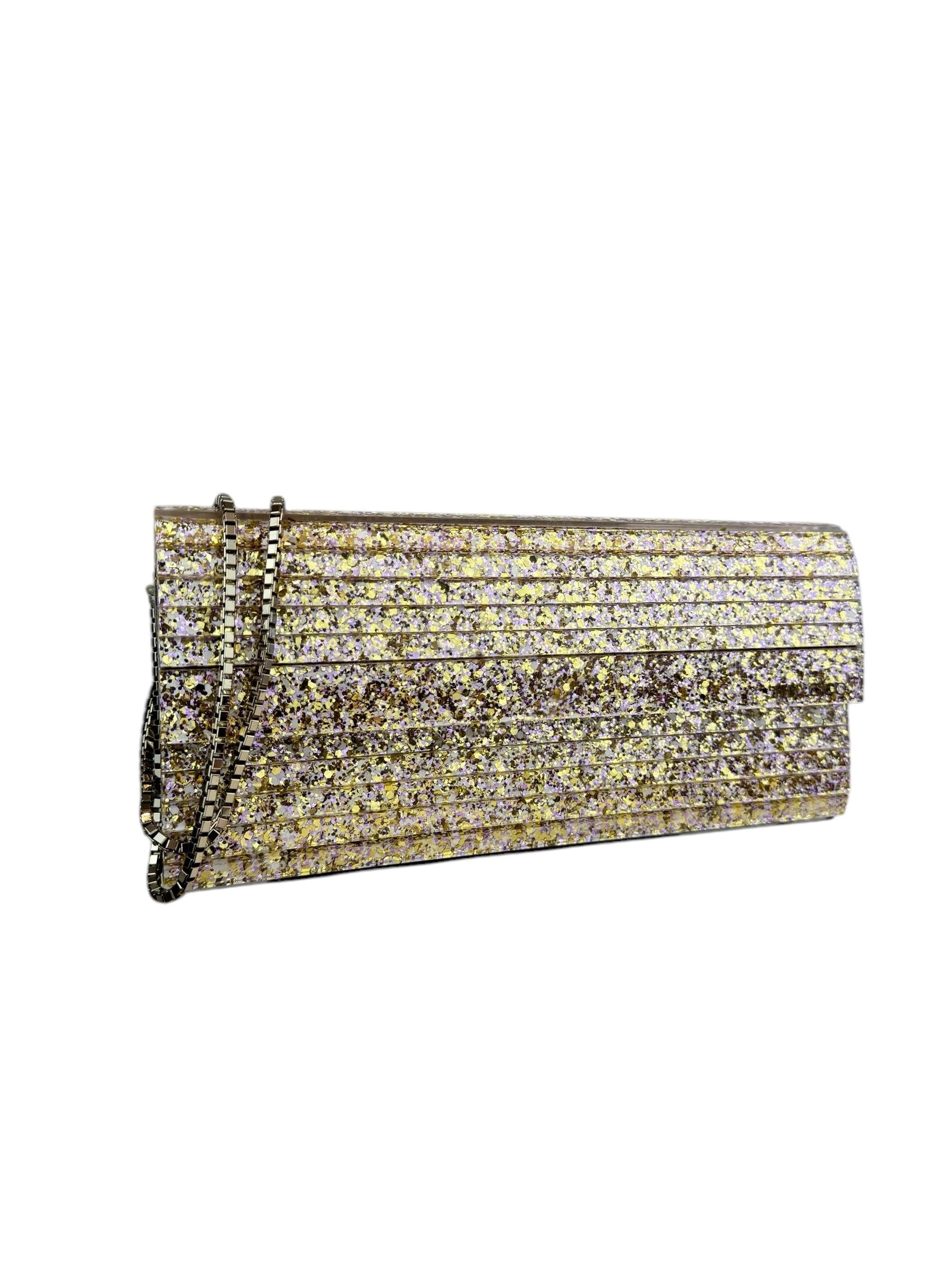 JIMMY CHOO SWEETIE GLITTER CLUTCH