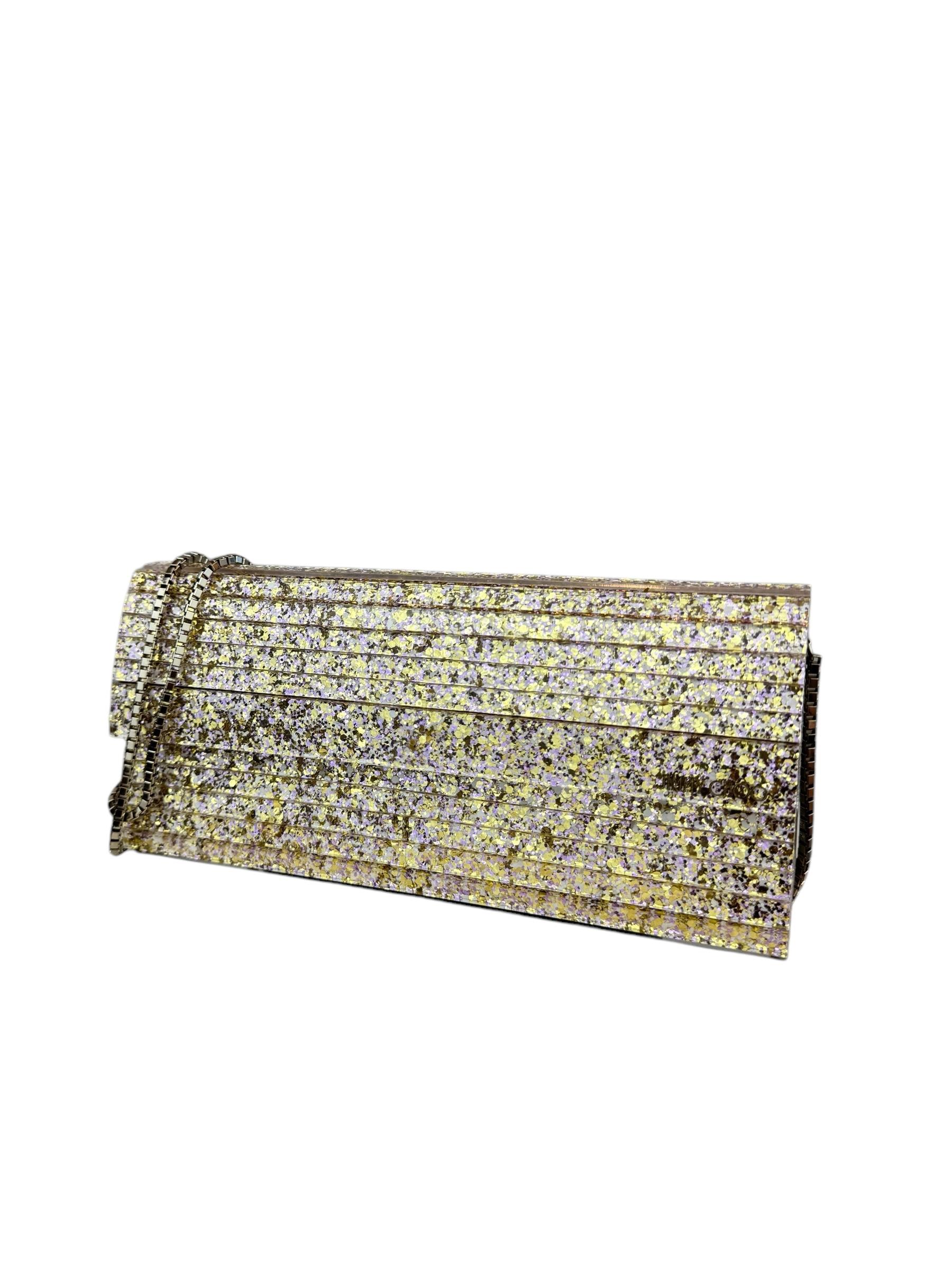 JIMMY CHOO SWEETIE GLITTER CLUTCH