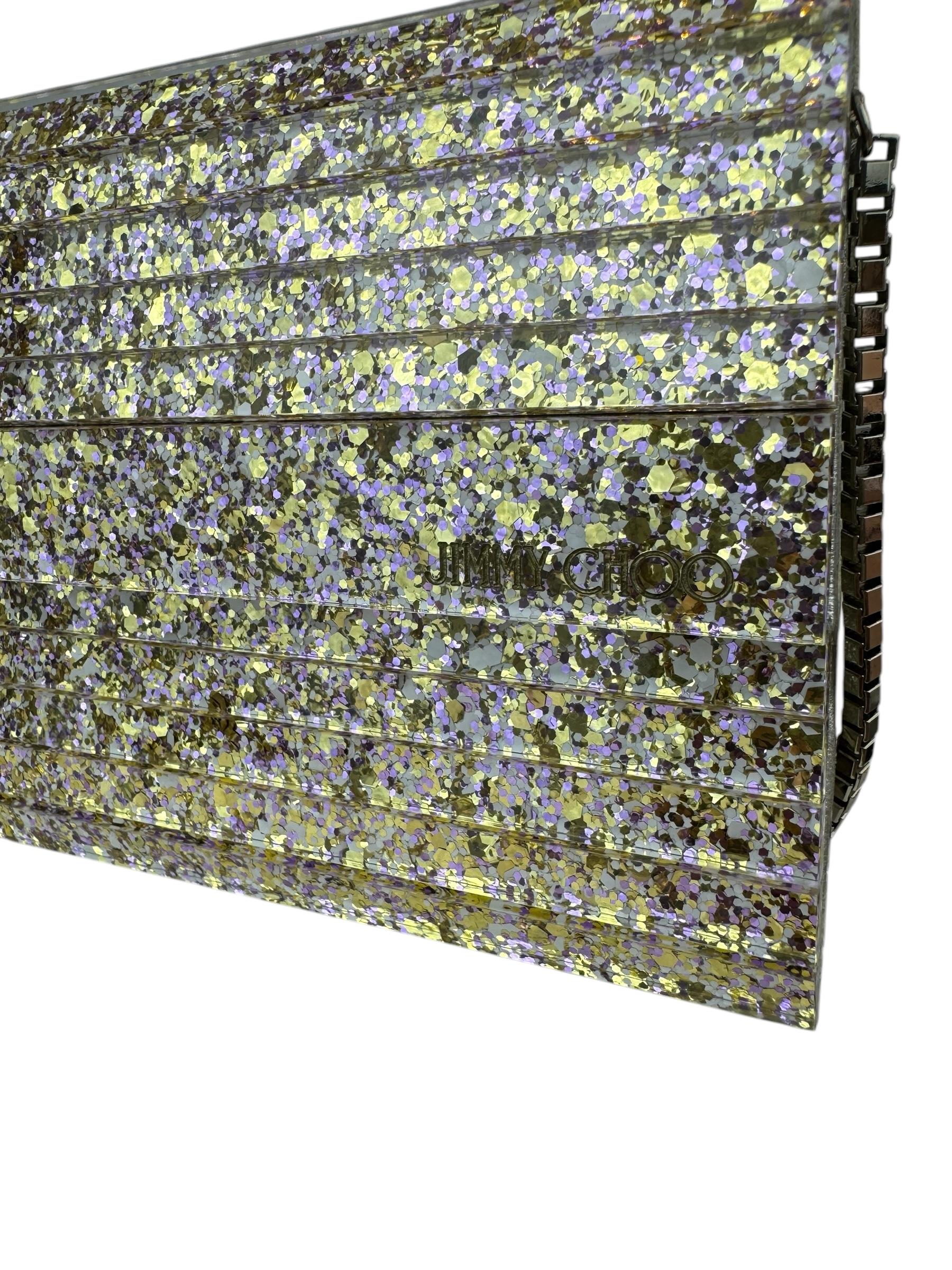 JIMMY CHOO SWEETIE GLITTER CLUTCH