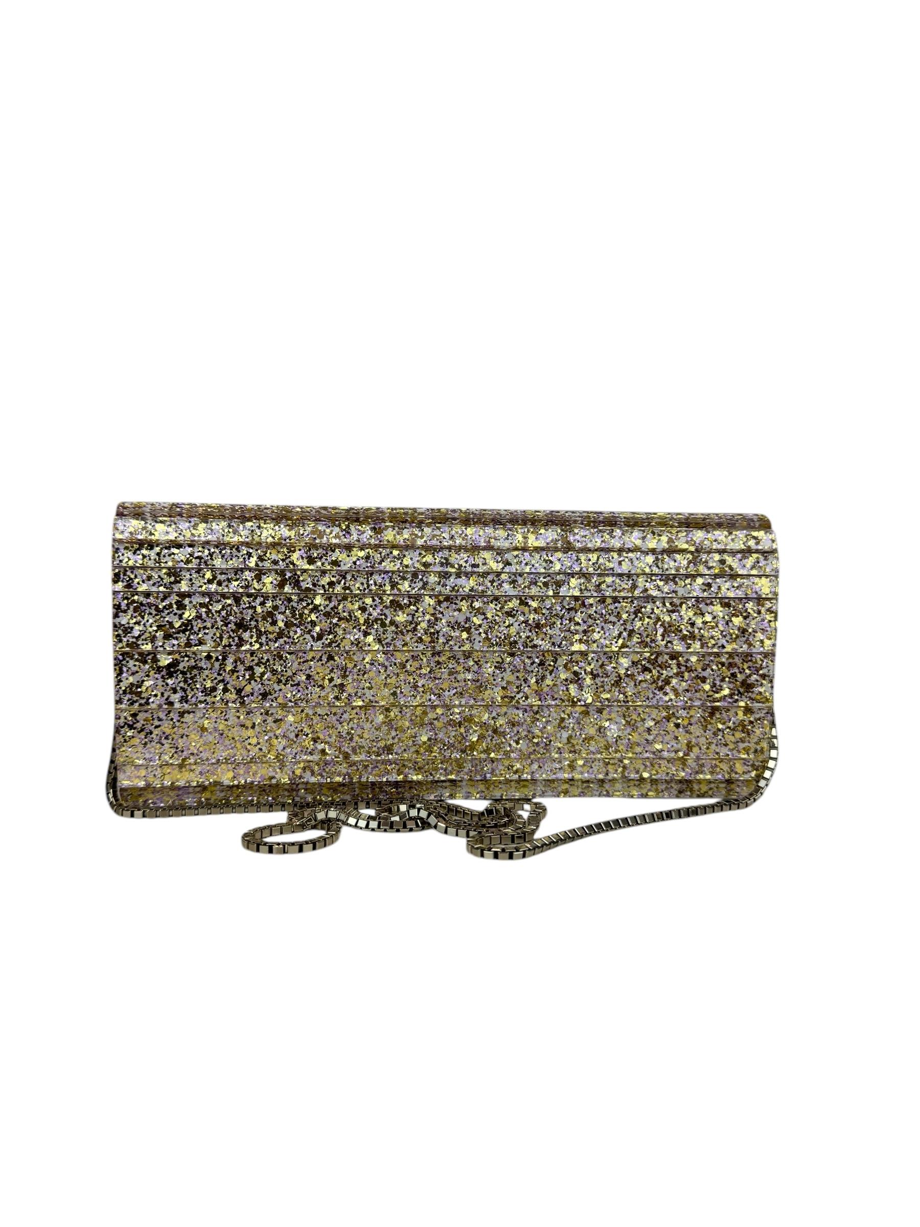 JIMMY CHOO SWEETIE GLITTER CLUTCH