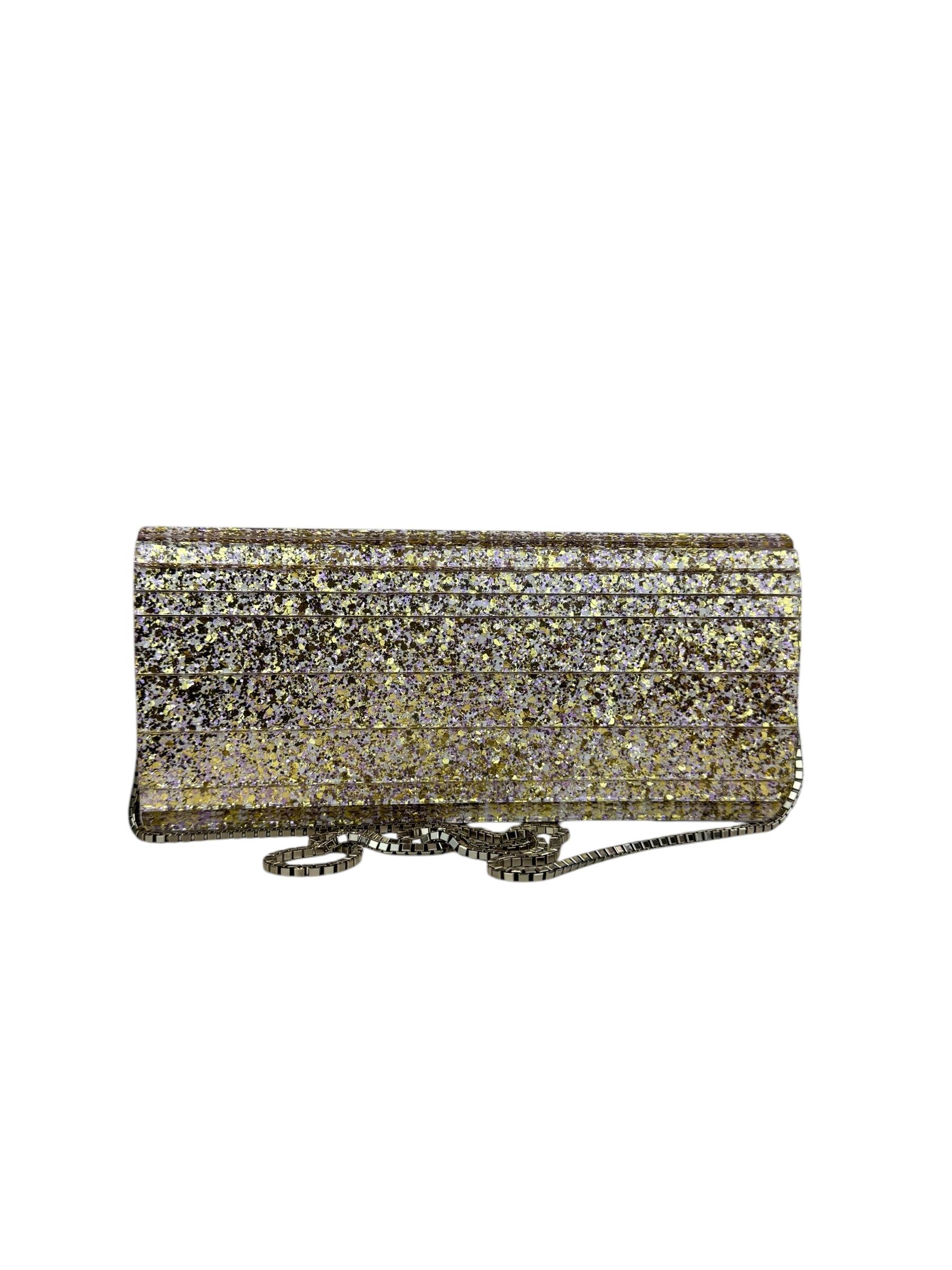 JIMMY CHOO SWEETIE GLITTER CLUTCH