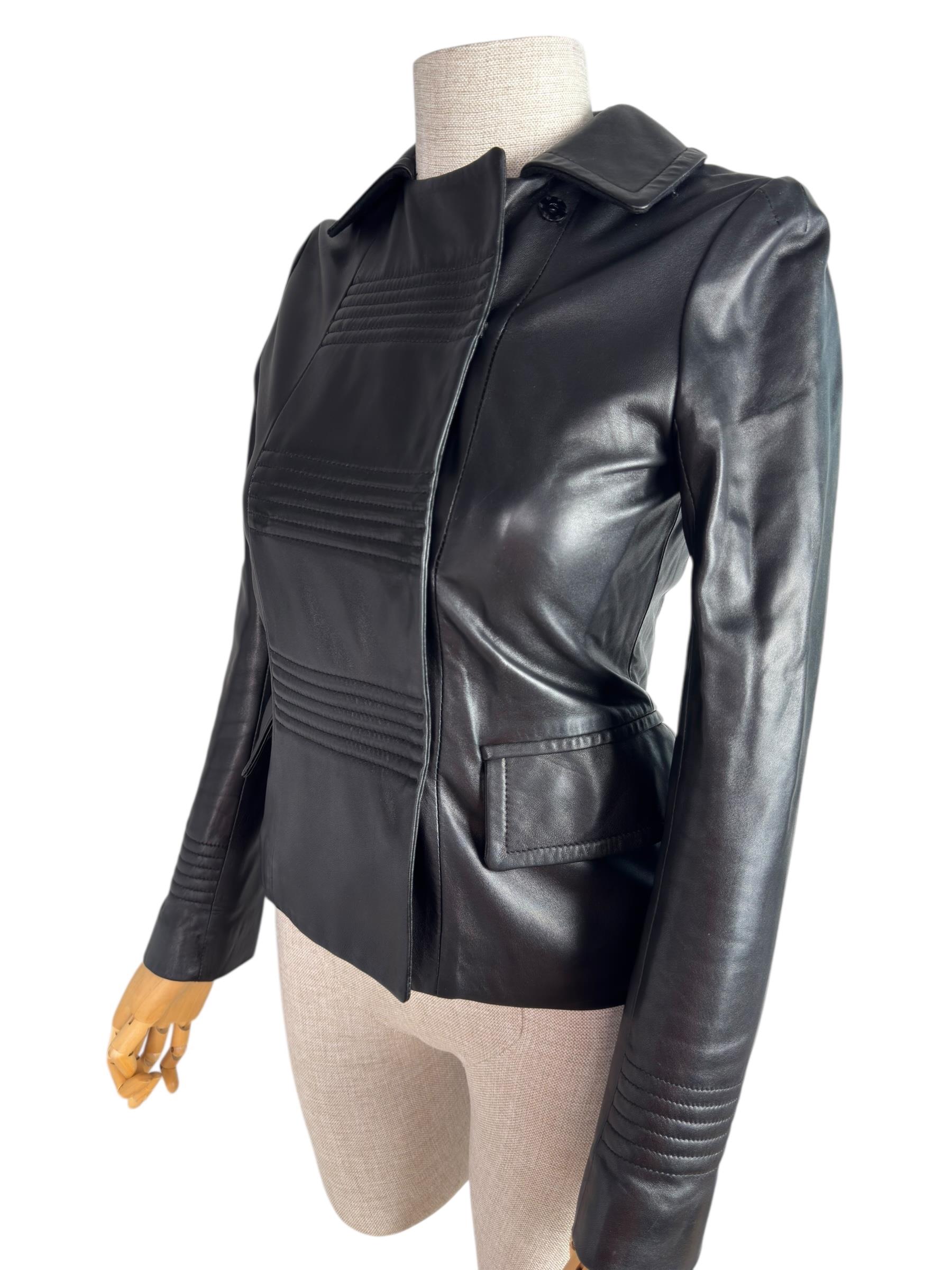 JOSEPH BLACK LAMBSKIN JACKET