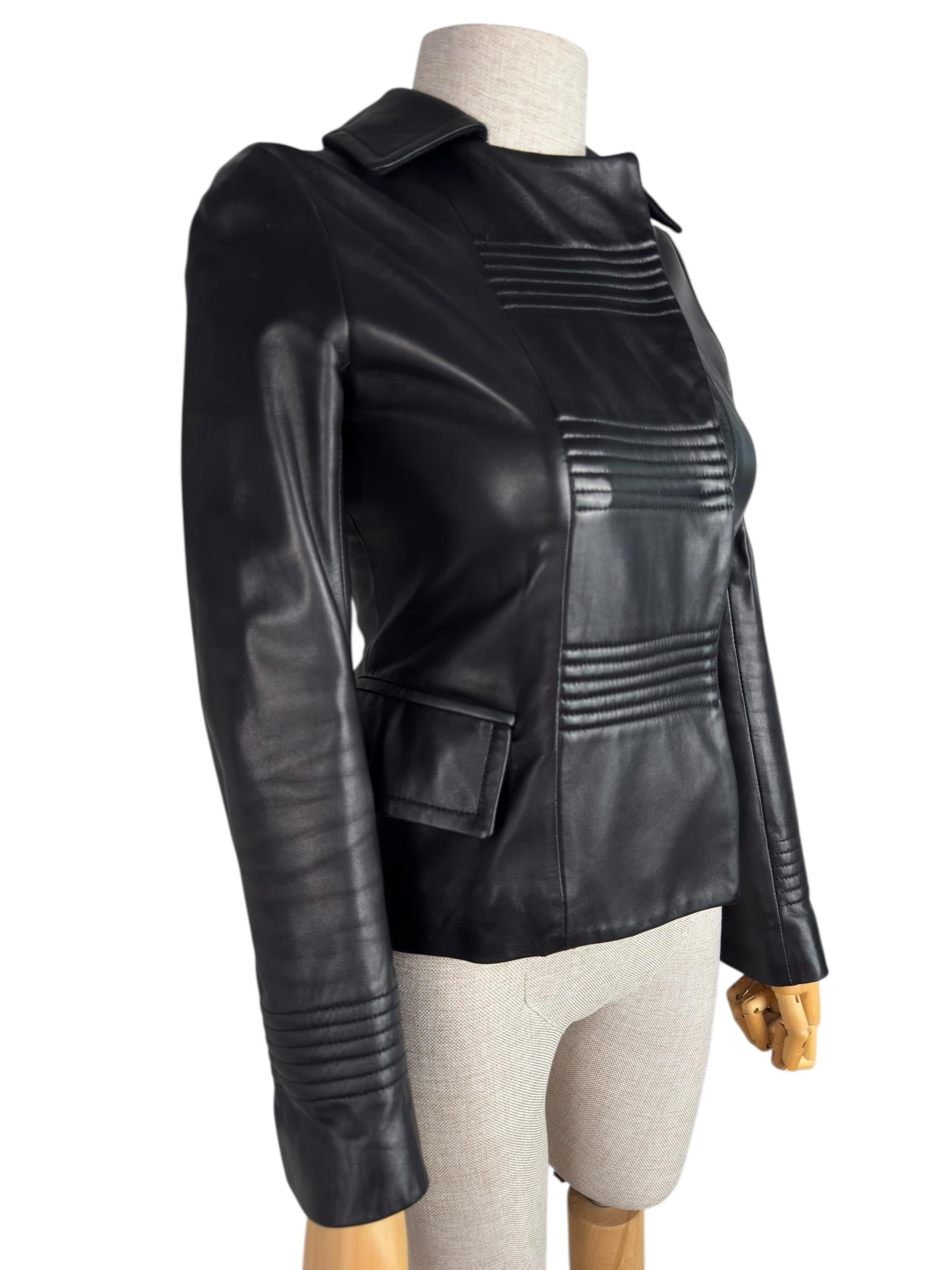 JOSEPH BLACK LAMBSKIN JACKET