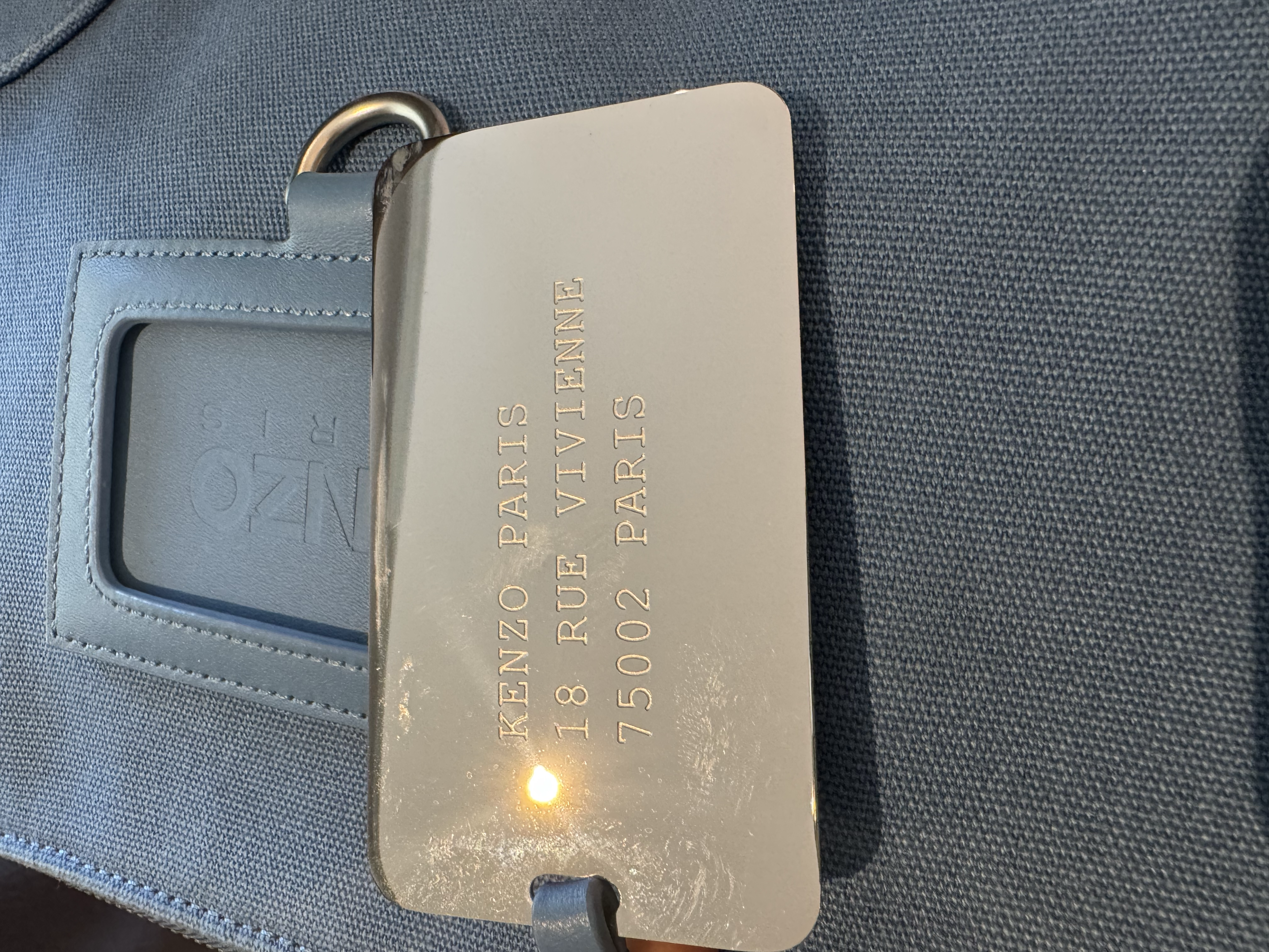 KENZO BLUE CANVAS CLUTCH