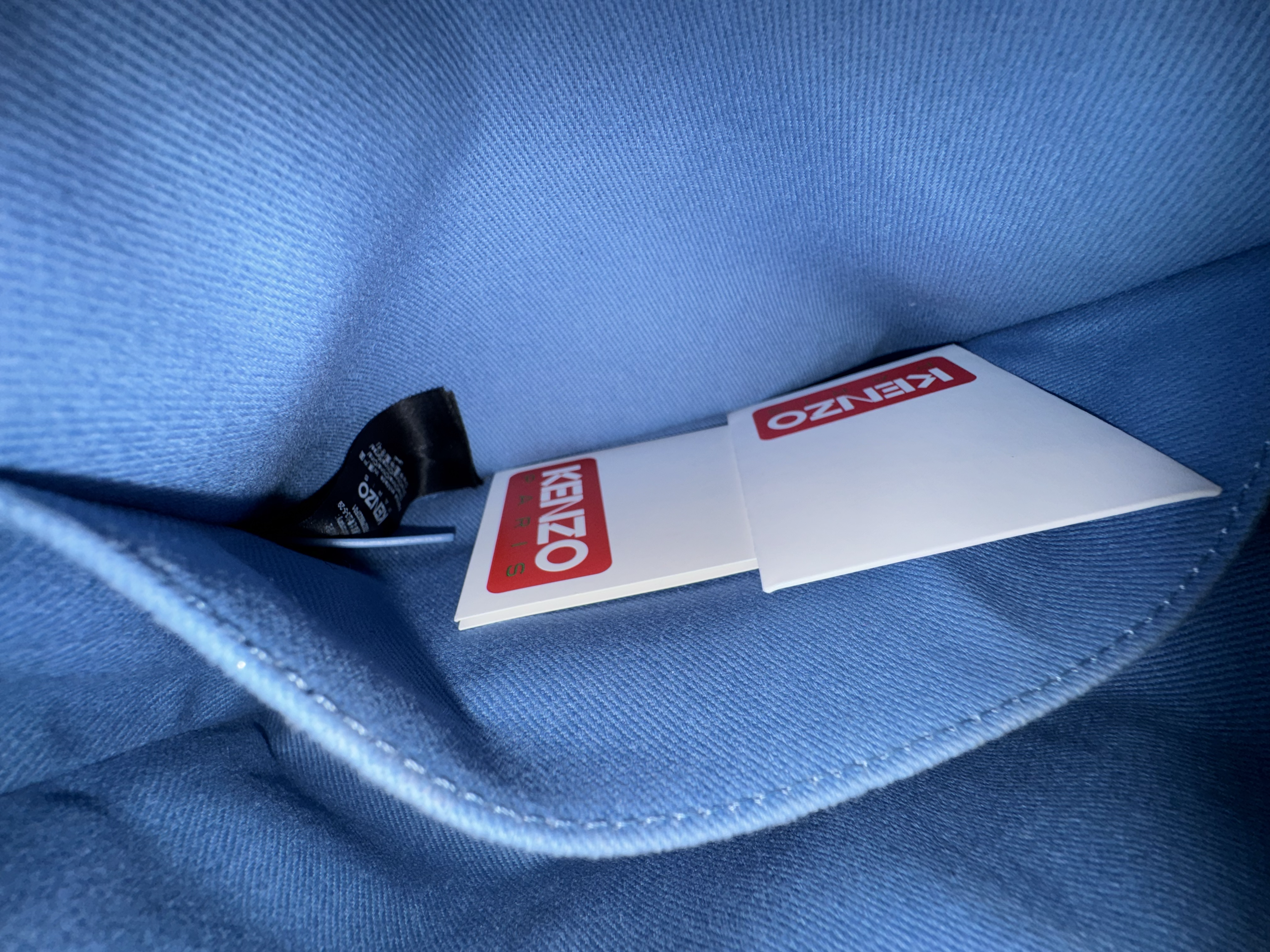 KENZO BLUE CANVAS CLUTCH