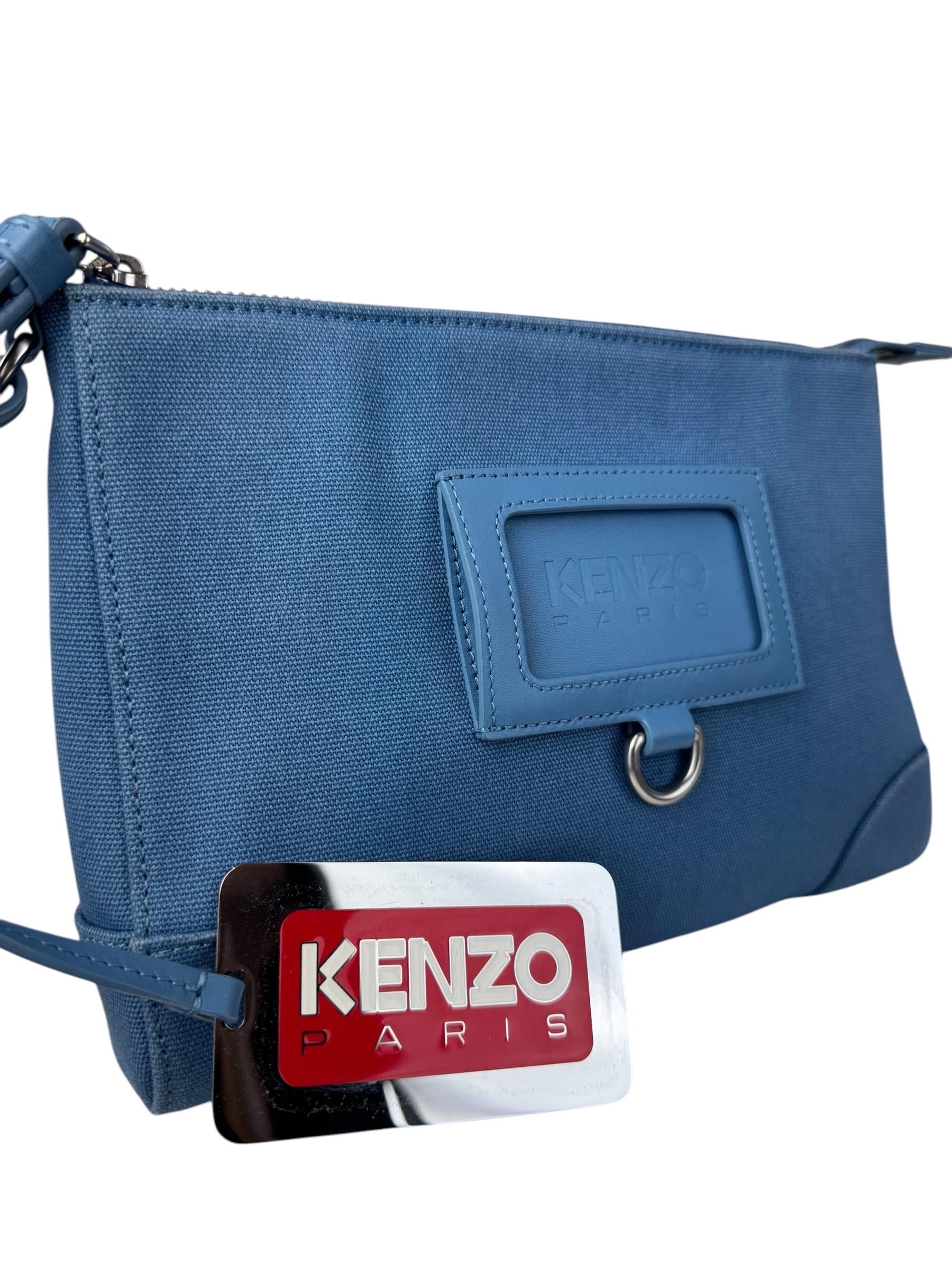 KENZO BLUE CANVAS CLUTCH