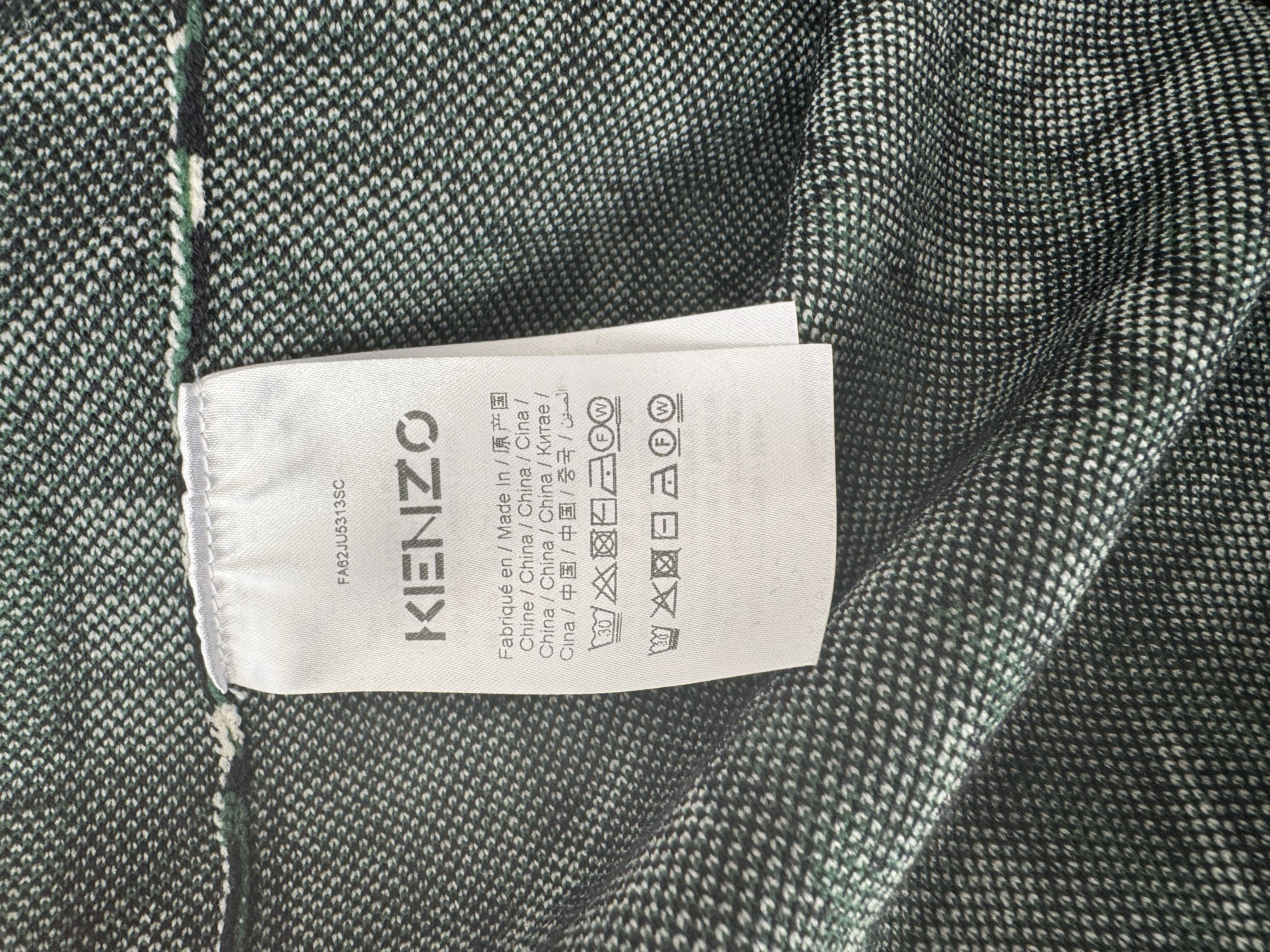 KENZO GREEN LOGO PRINTED SKIRT AND JUMPER