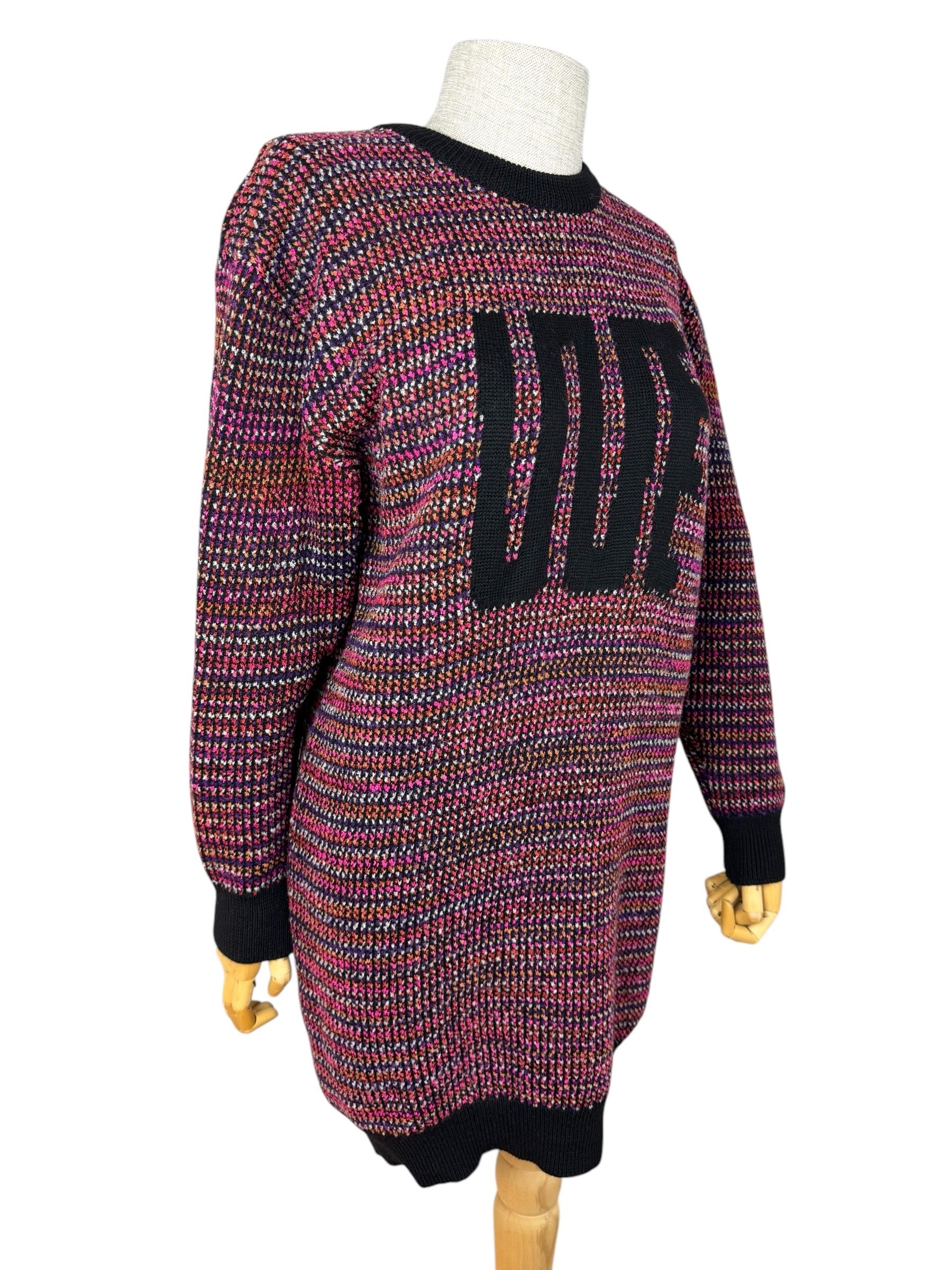KENZO MULTICOLOR WOOL DRESS 