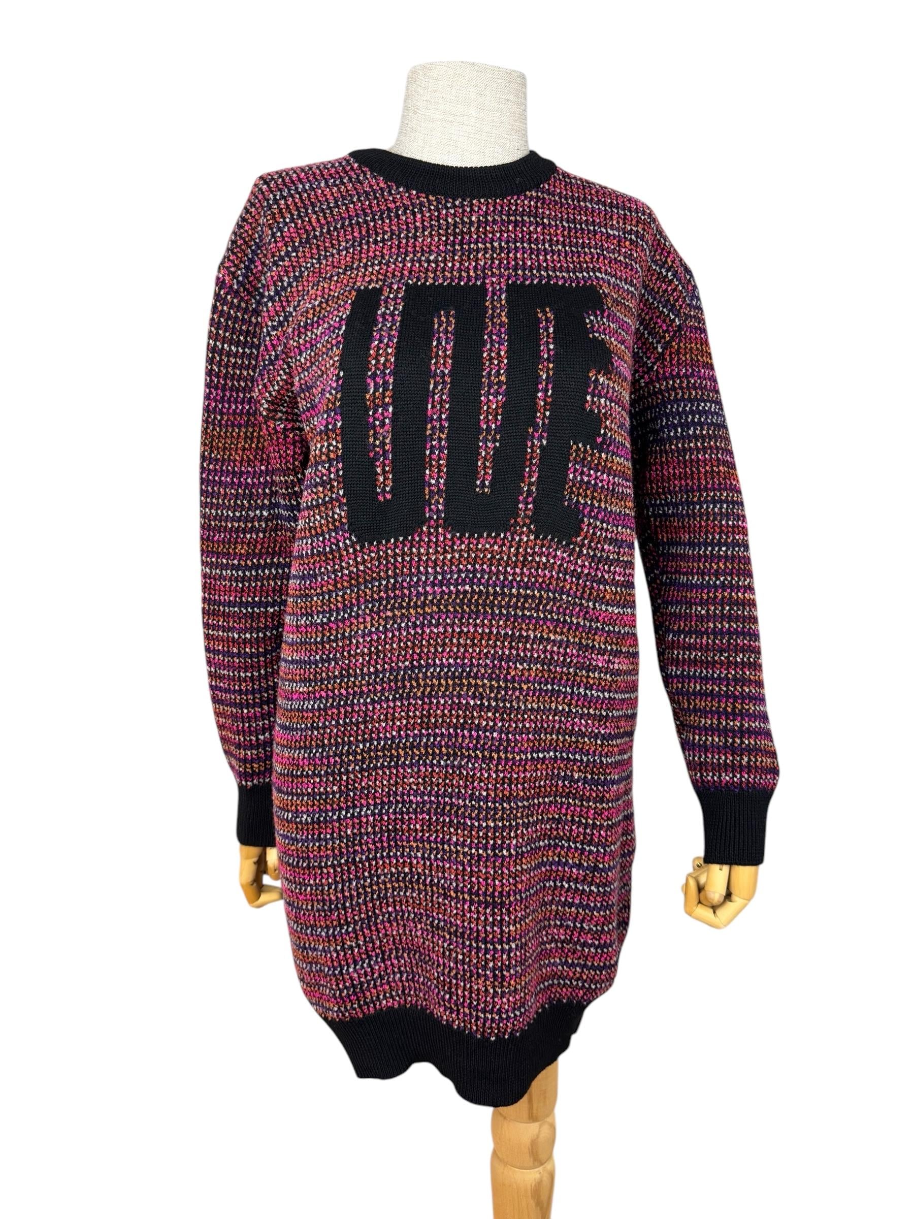 KENZO MULTICOLOR WOOL DRESS 