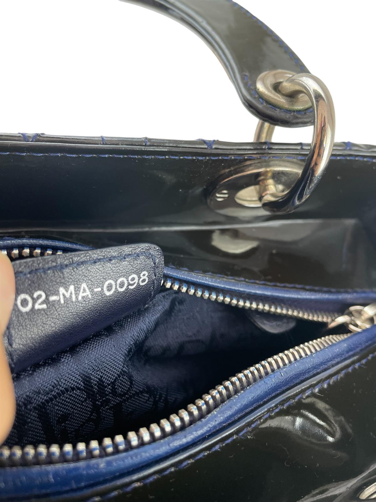 LADY DIOR MEDIUM PATENT LEATHER HANDBAG
