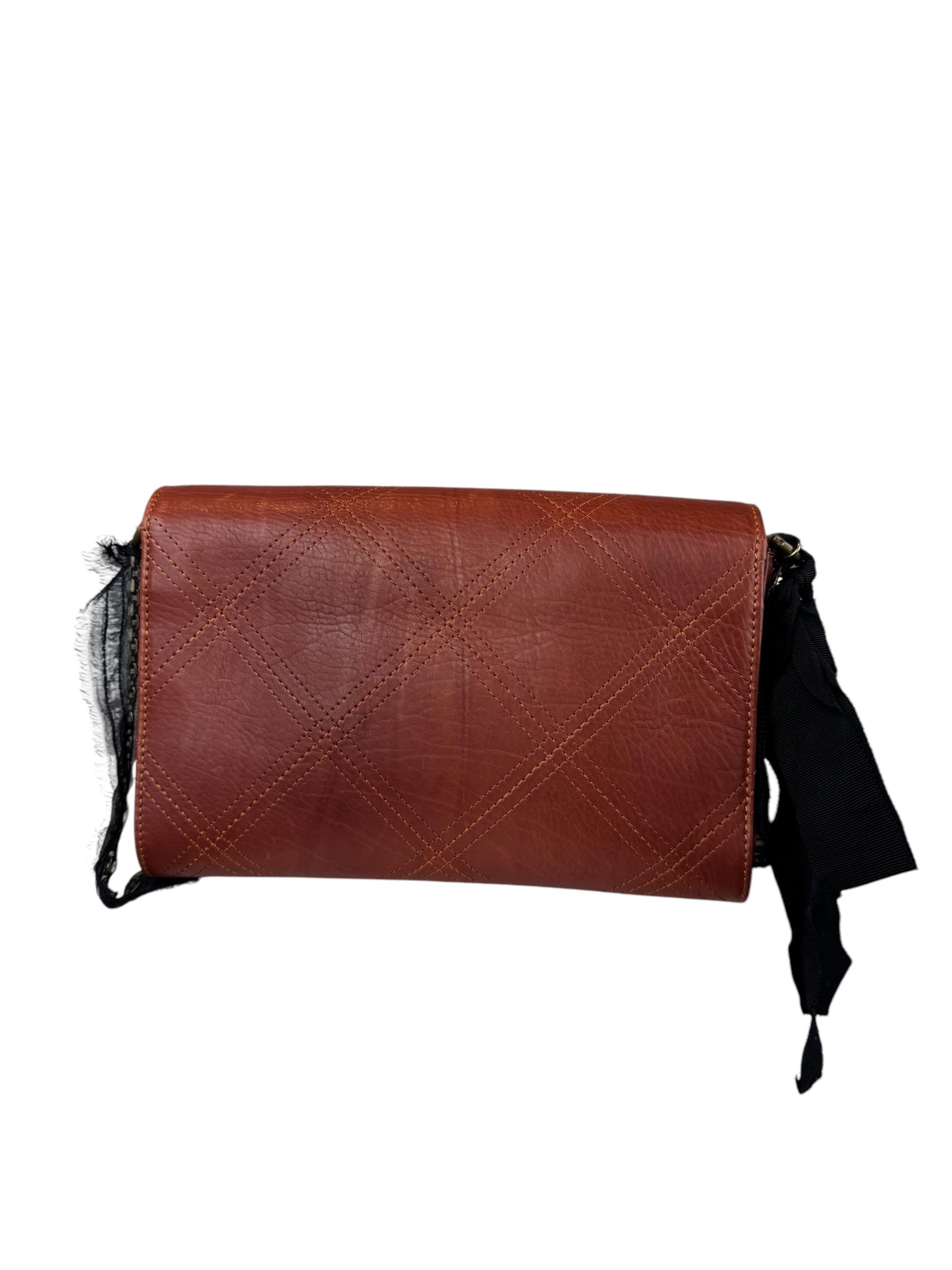 LANVIN BRICK RIBBON CROSSBODY BAG