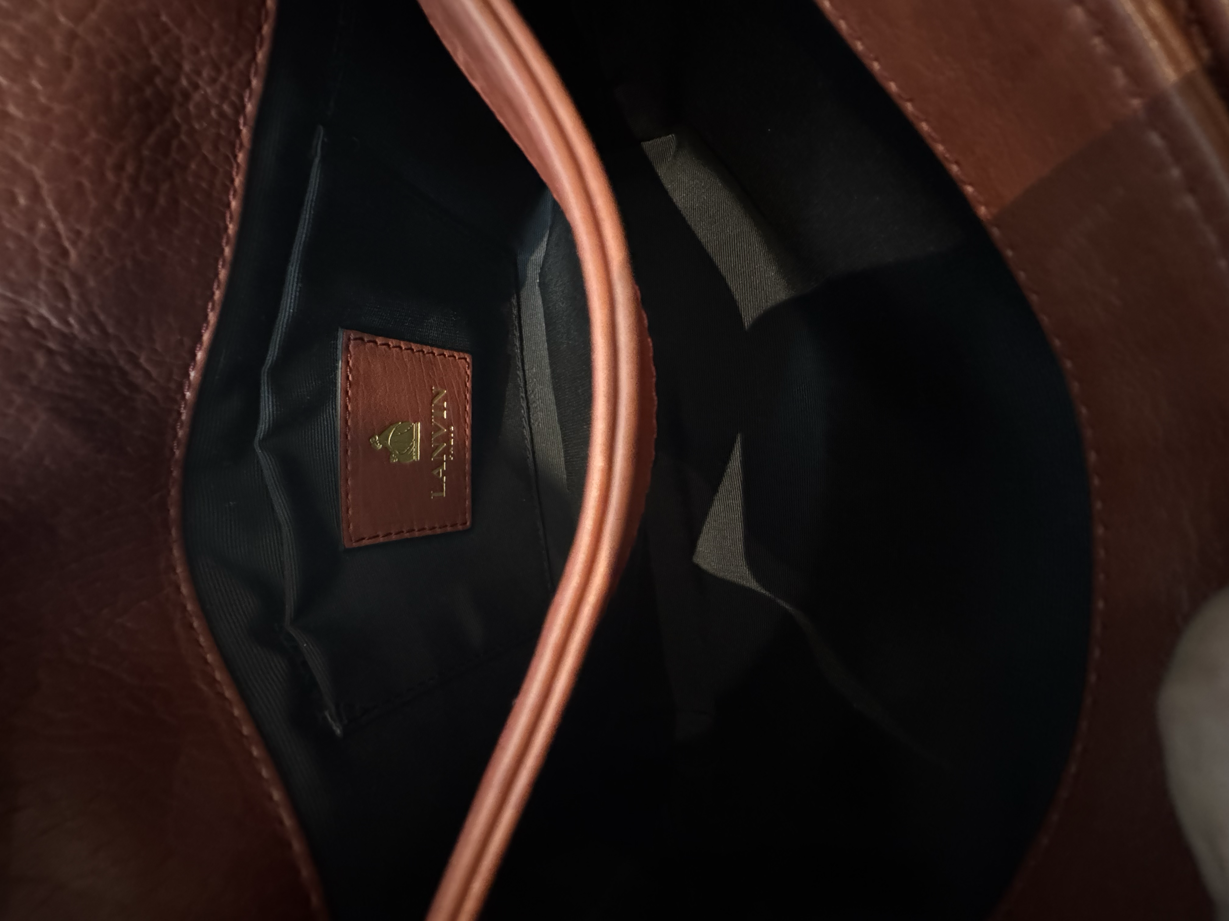 LANVIN BRICK RIBBON CROSSBODY BAG