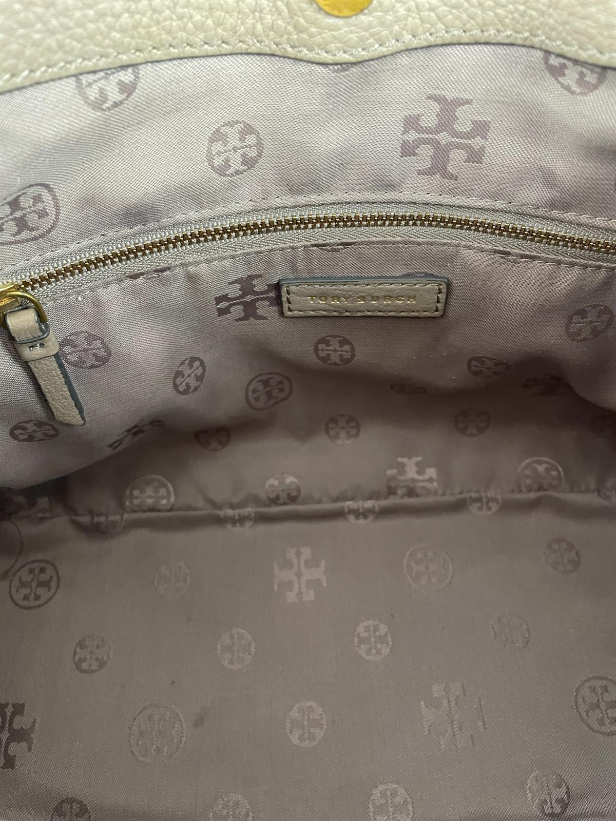 LEATHER BEIGE HANDBAG